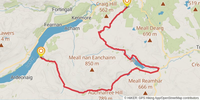Rob Roy Way alt 1 Map