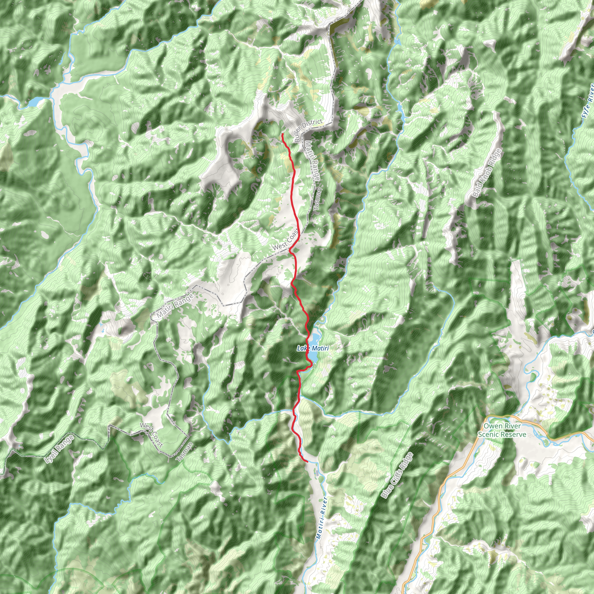 1000 Acre Plateau Track mobile static map