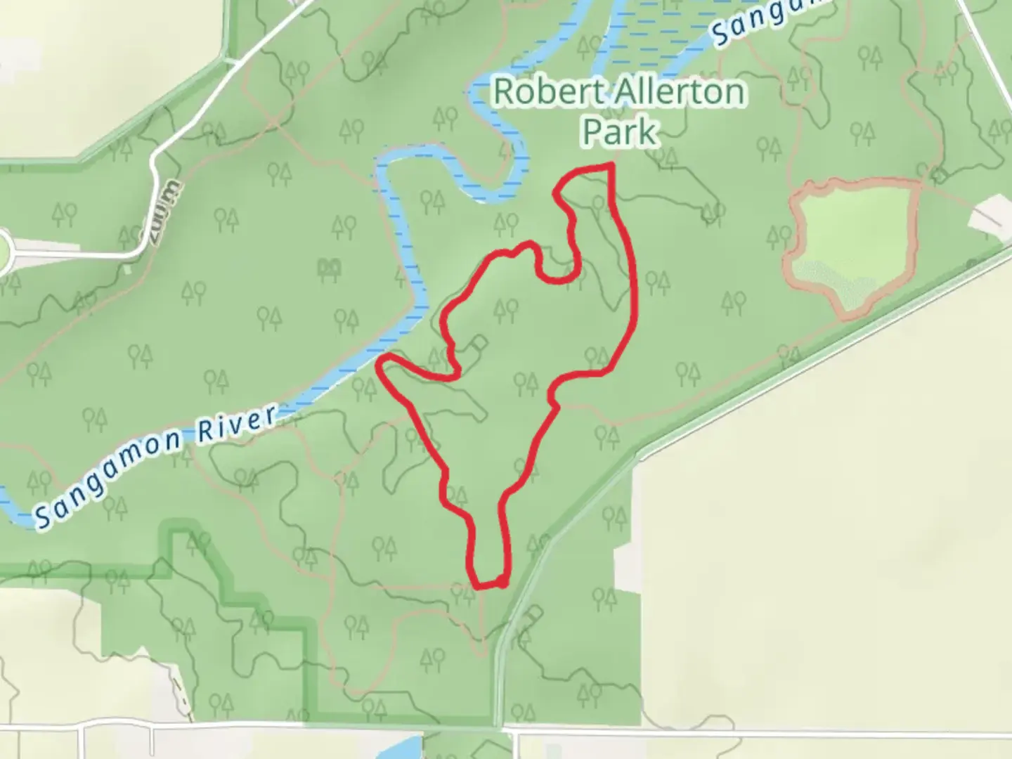 An image depicting the trail Draft Blue and Blue Loop and its surrounding area.