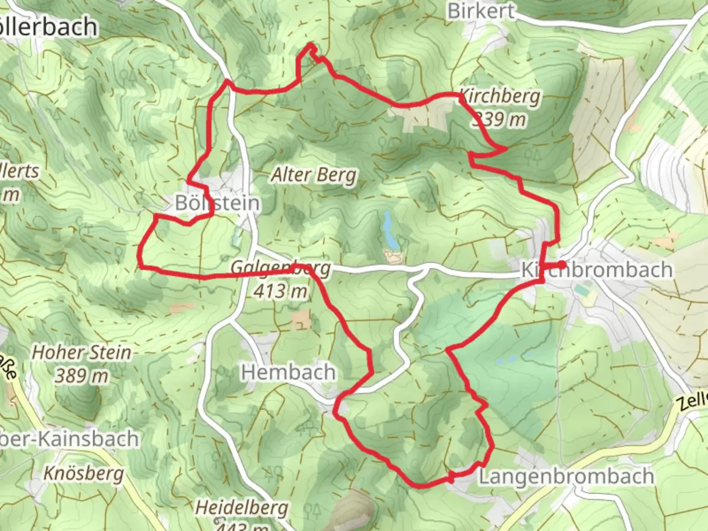 An image depicting the trail Rundwanderweg Hembach Hoehe and Brombachtal Loop and its surrounding area.