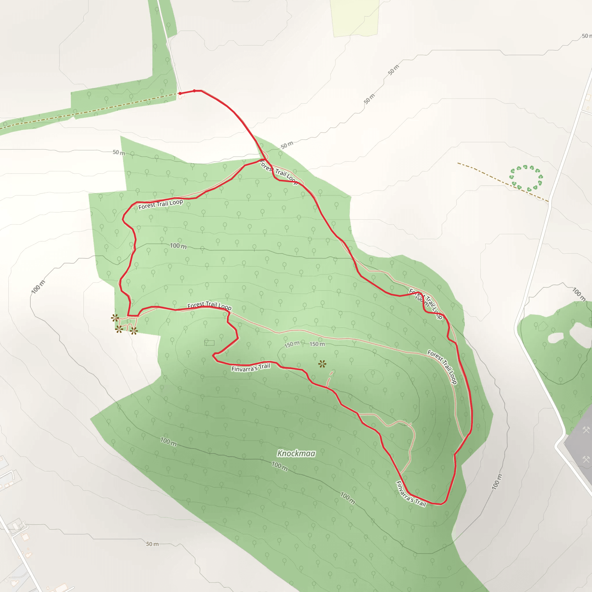 Knockma Nature Reserve Loop mobile static map
