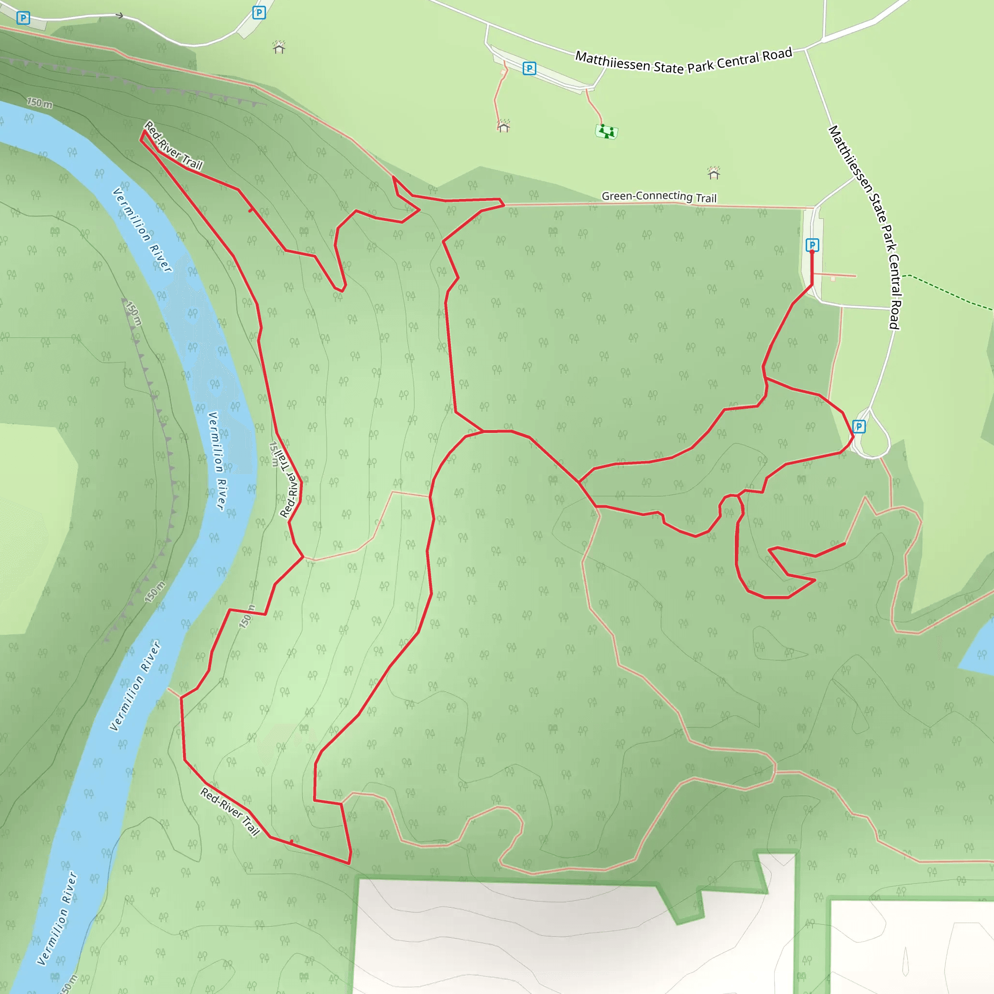 Red-River Loop Trail mobile static map
