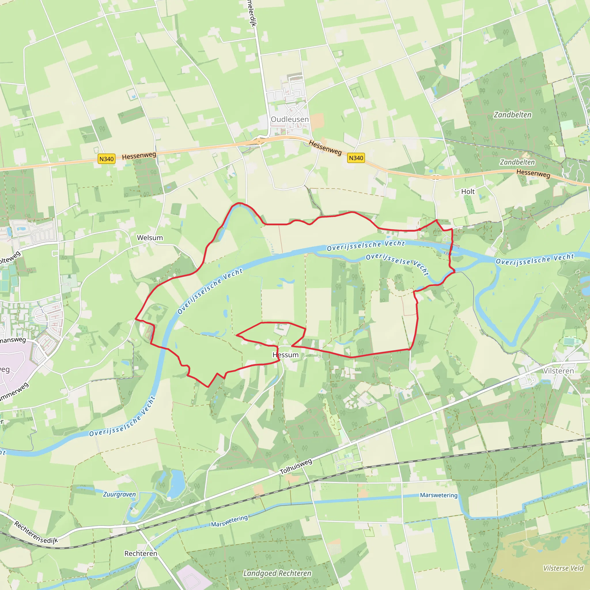 Vechtdalpad and Gradie Noordmanpad Loop mobile static map