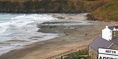 An image depicting the trail North Wales Pilgrim's Way - Taith Pererin Gogledd Cymru and its surrounding area.