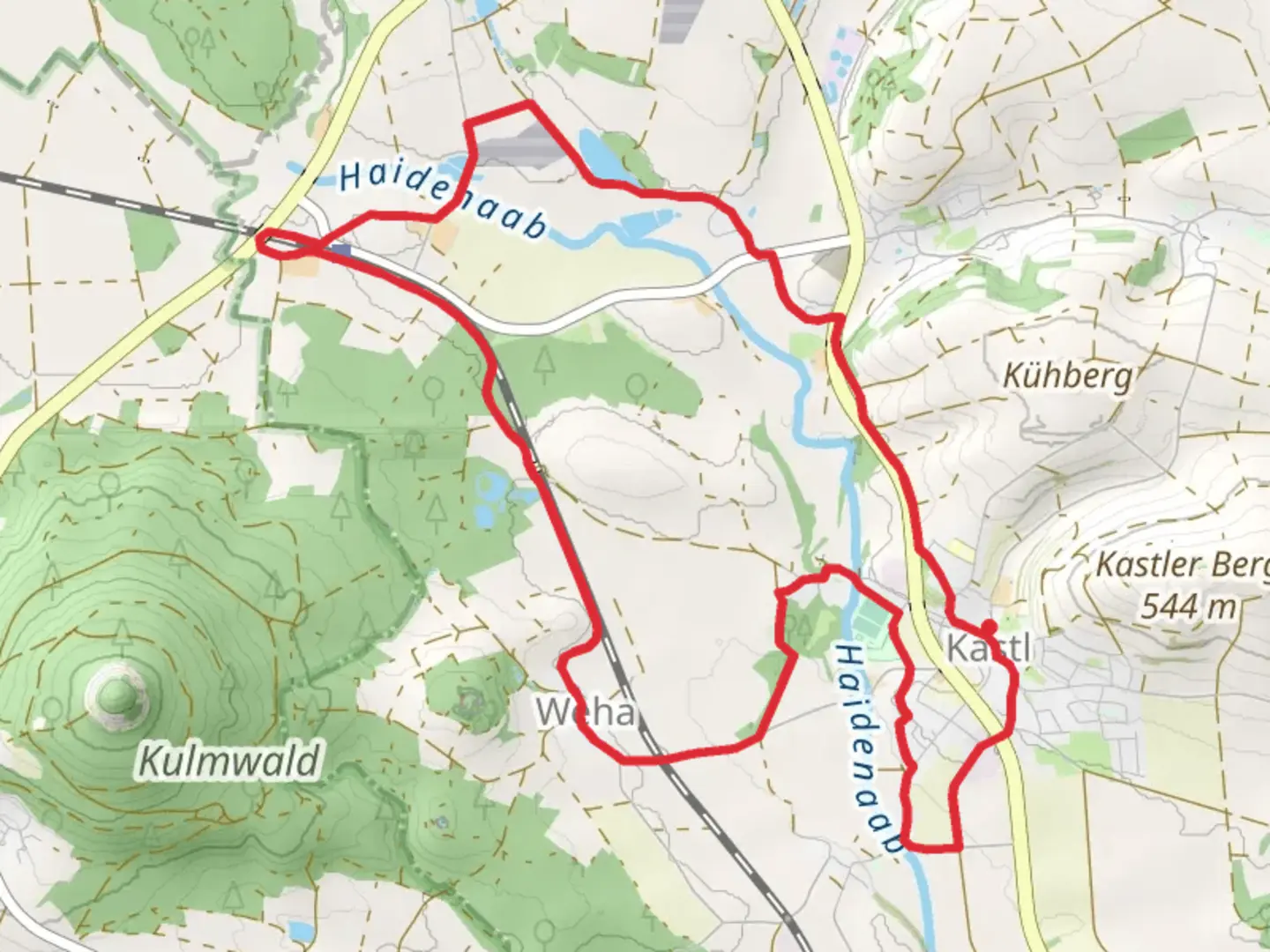 An image depicting the trail Schloessertour and its surrounding area.