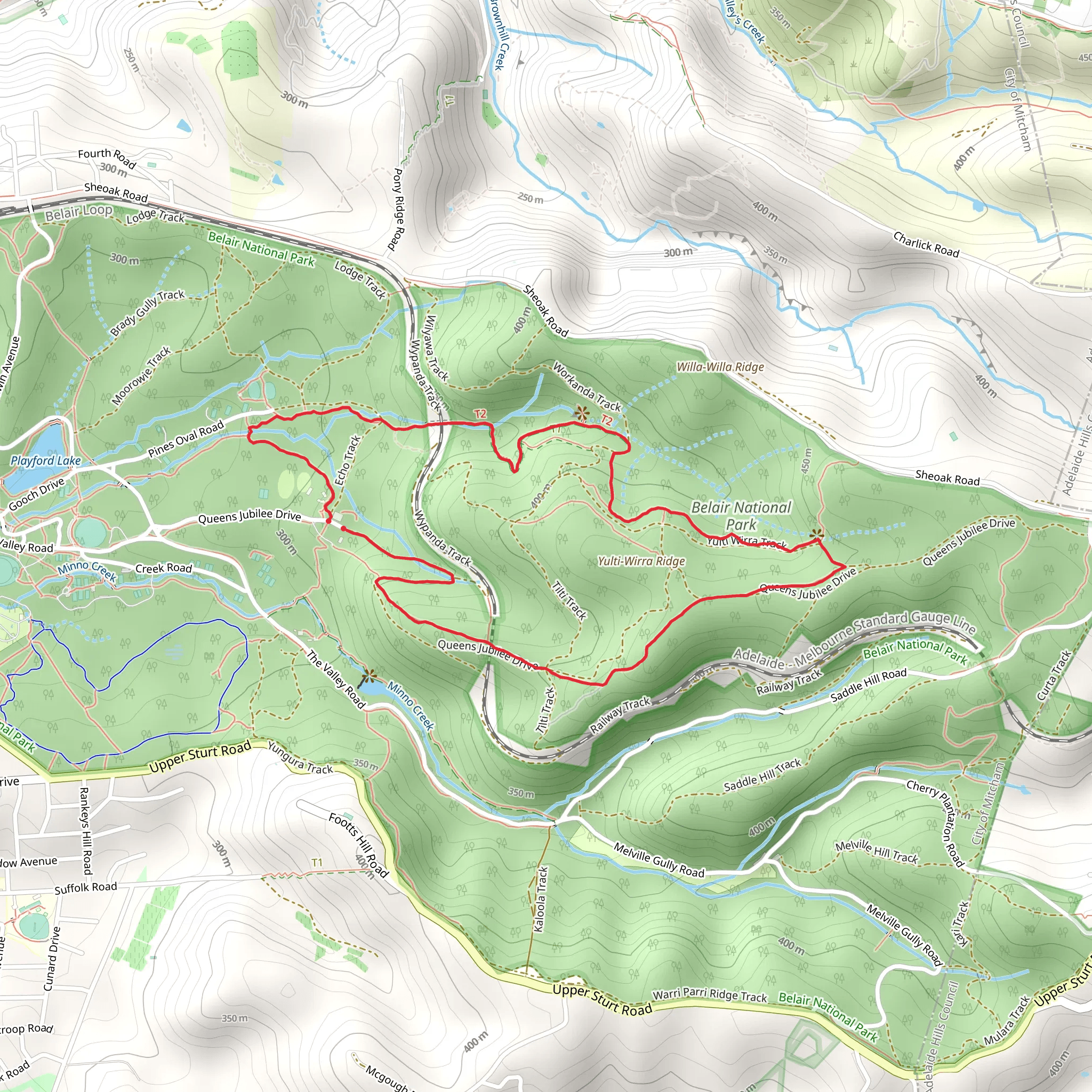 Belair National Park - Waterfall Hike mobile static map