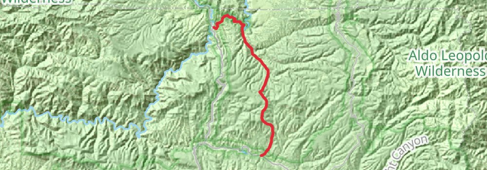 American Perimeter Trail - Southwest Primary stage 57 Map
