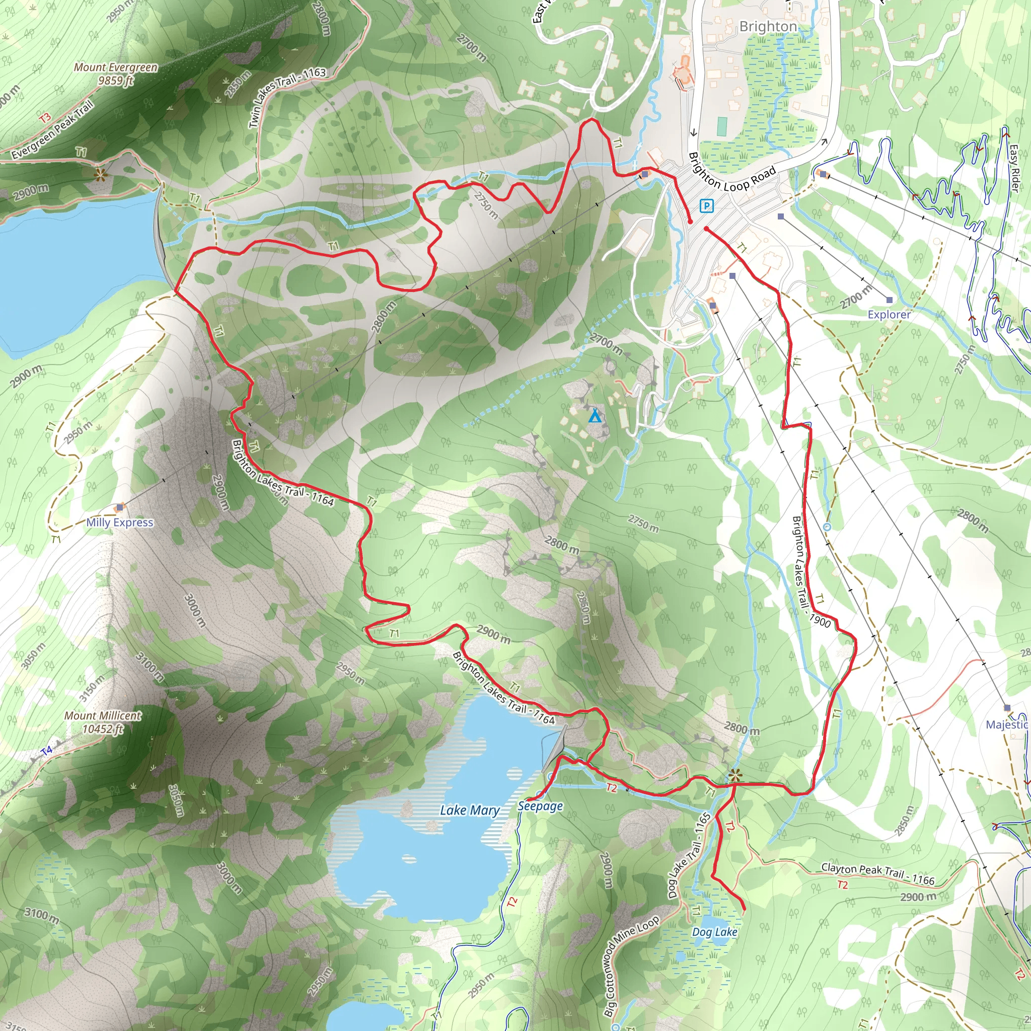 Brighton Lakes Loop Trail mobile static map