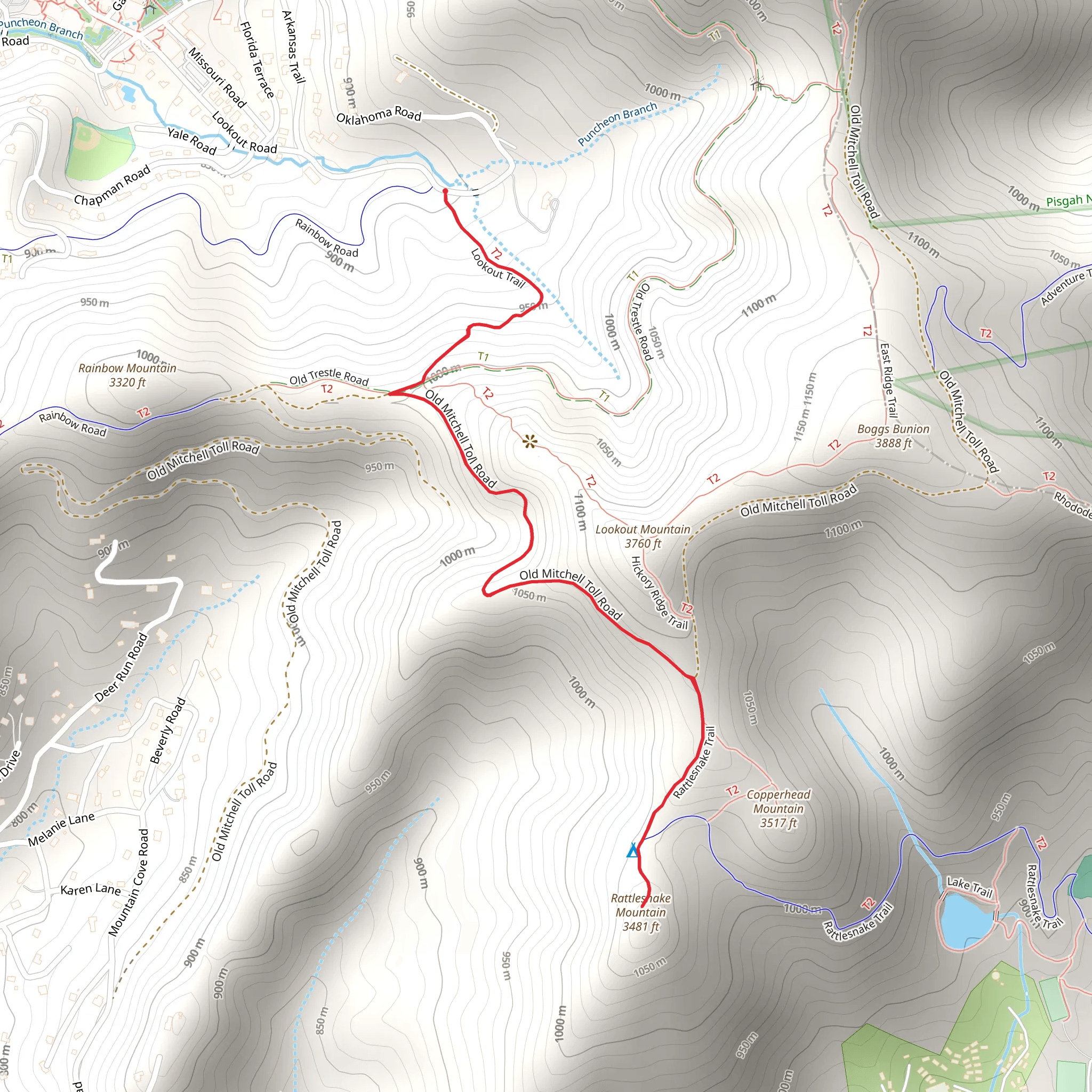 Rattlesnake Mountain Trail mobile static map