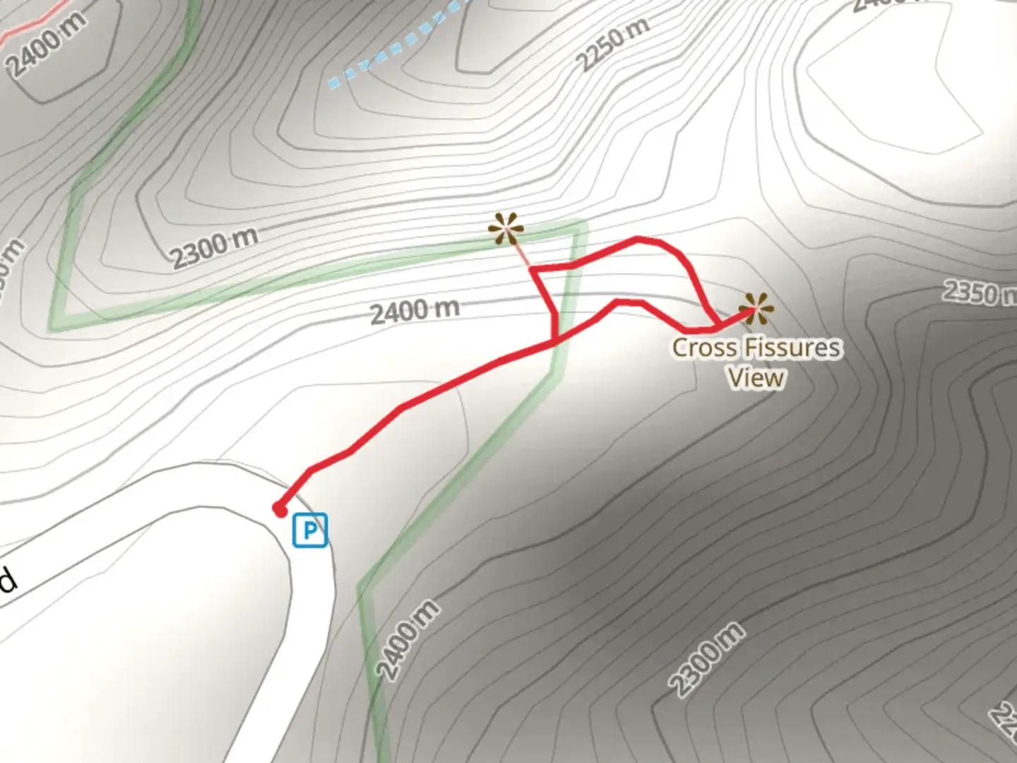 An image depicting the trail South Rim Road Loop and its surrounding area.