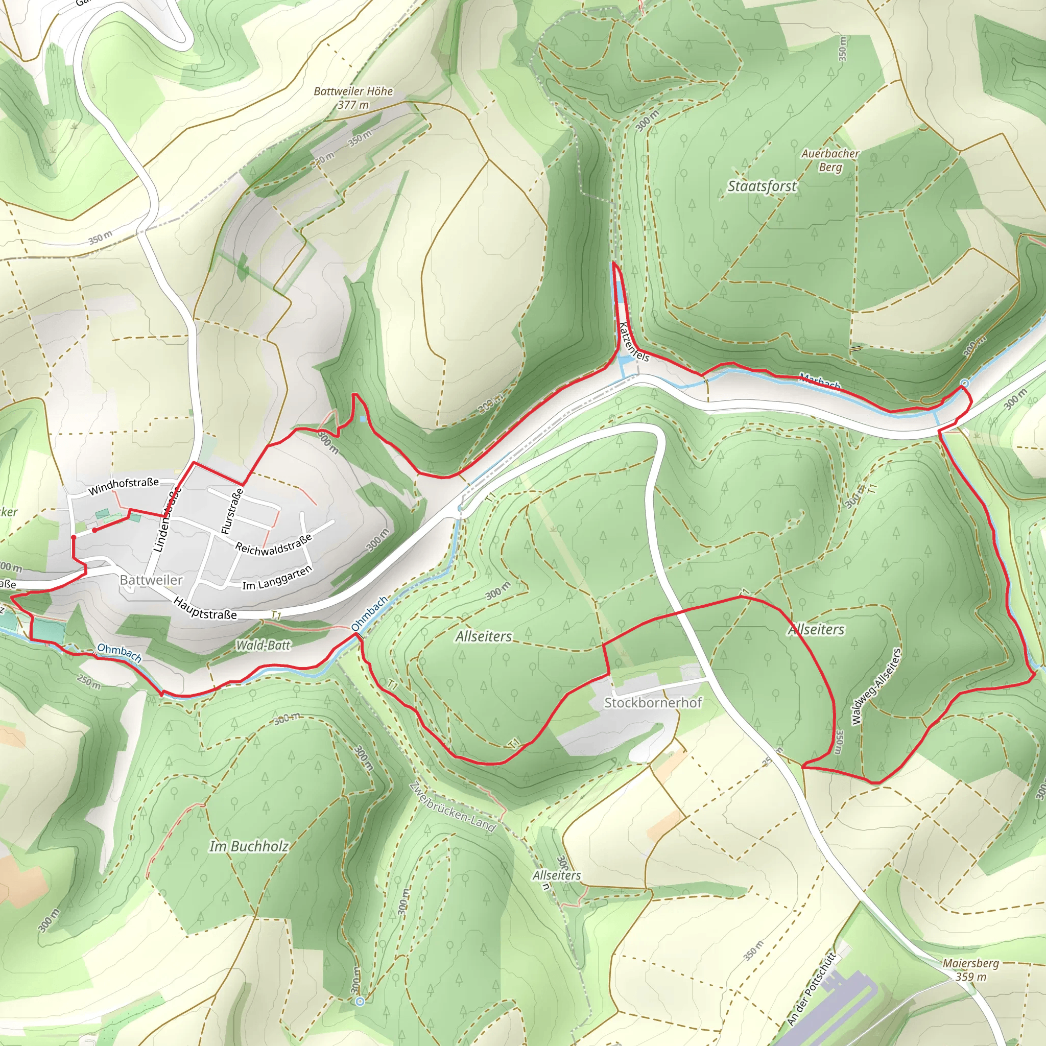 Battweiler Loop mobile static map