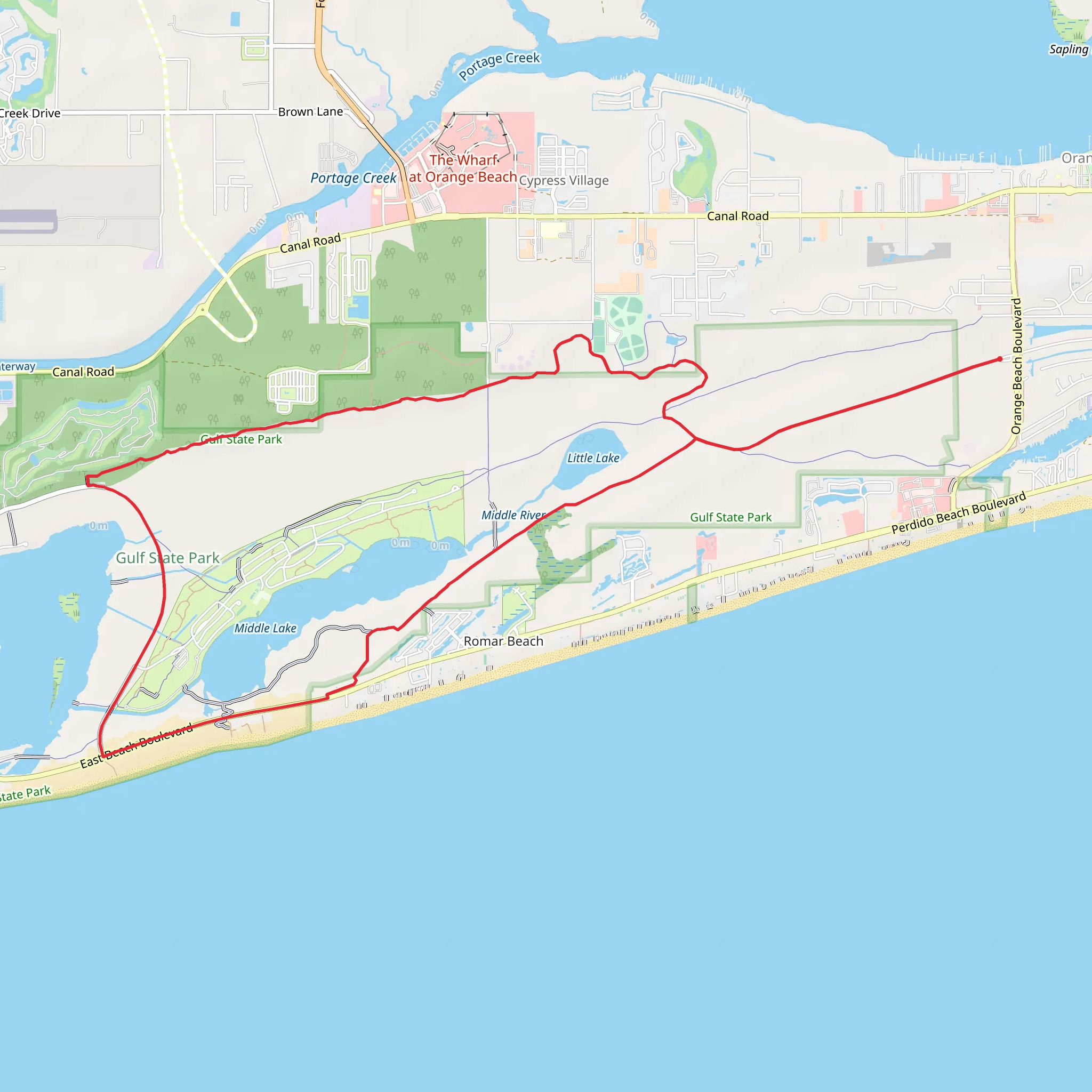 Catman, Gulf Oak Ridge and Rosemary Dunes Loop Trail mobile static map