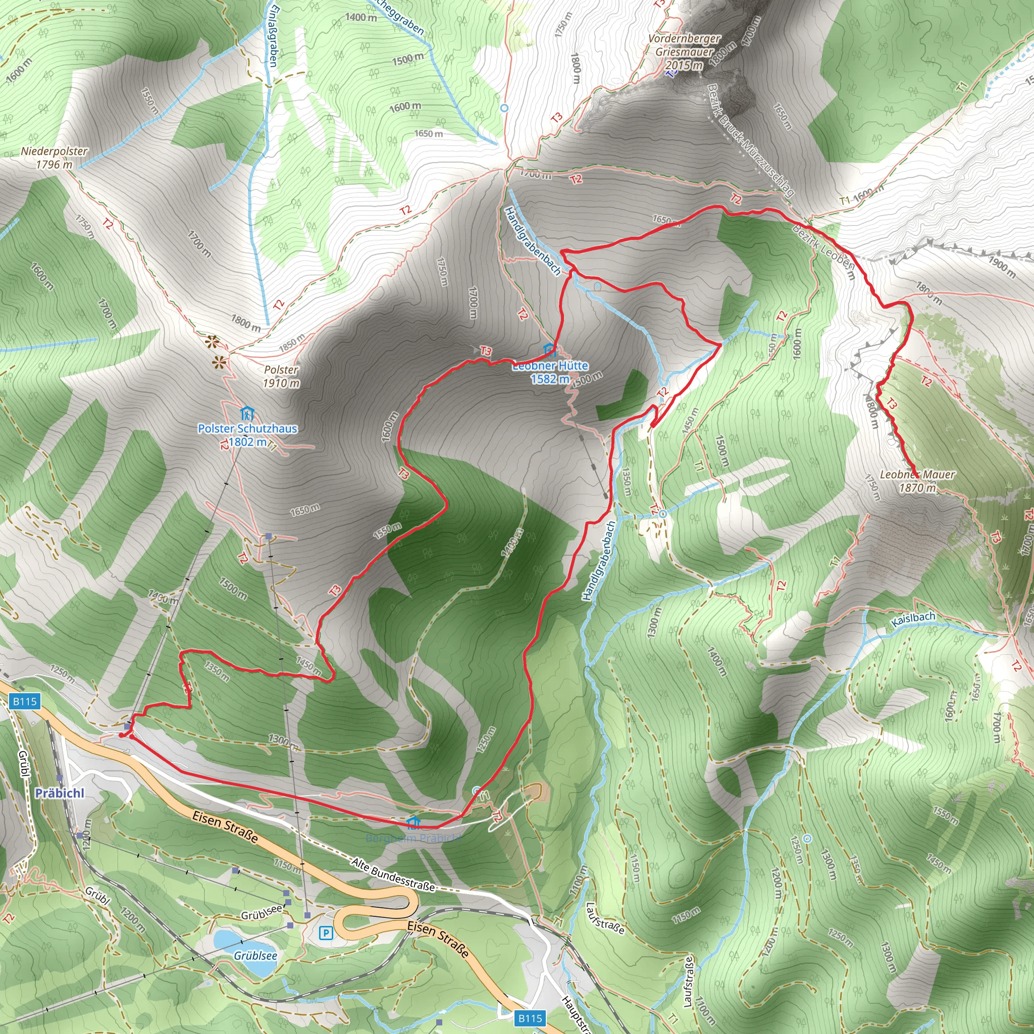 Leobner Mauer mobile static map