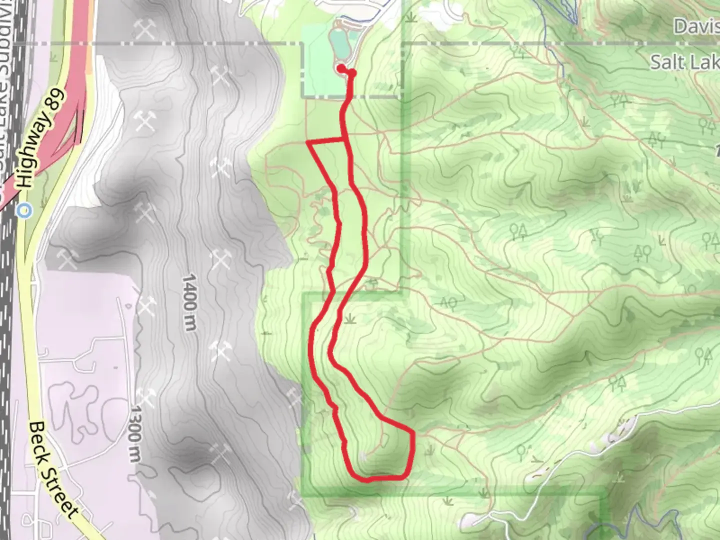 An image depicting the trail Terraces Loop Trail and its surrounding area.