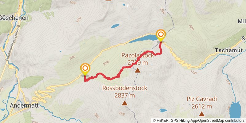 Camino Müstair-Geneva via Martigny alt 5 Map