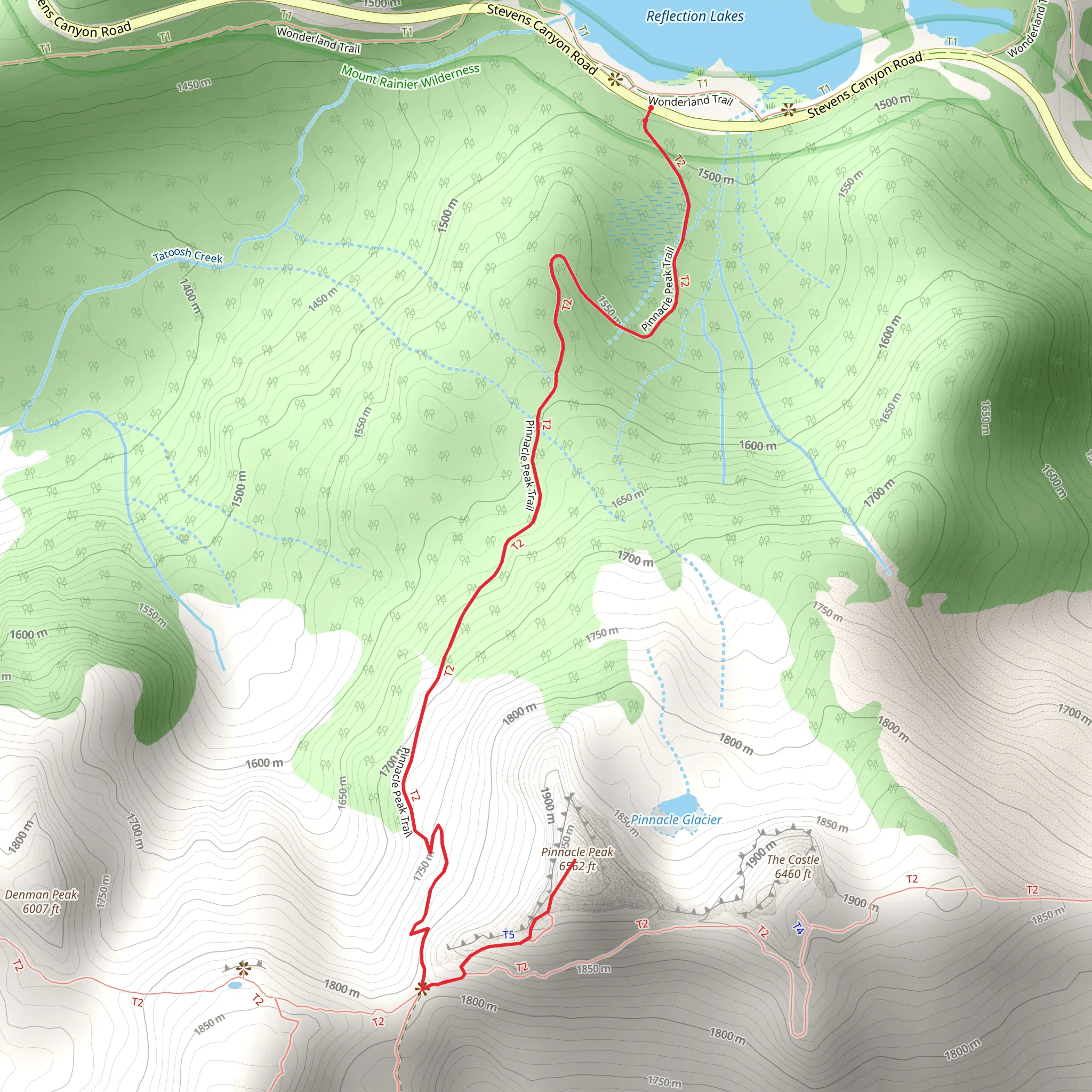 Pinnacle Peak Trail mobile static map