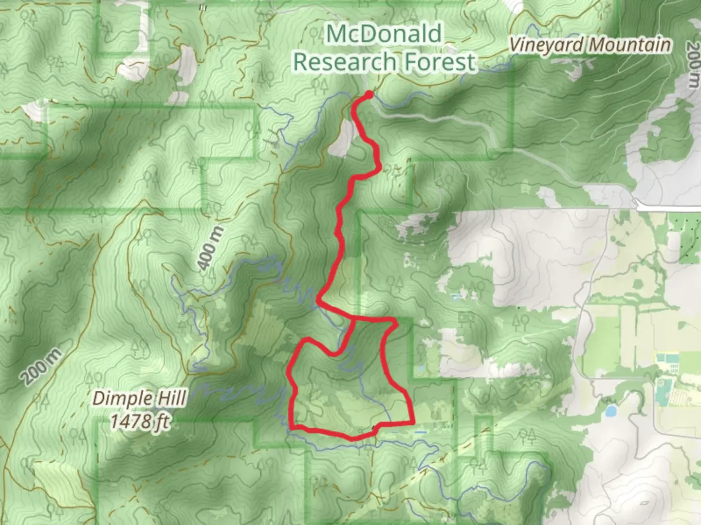 An image depicting the trail Lewisburg Saddle Loop - South and its surrounding area.