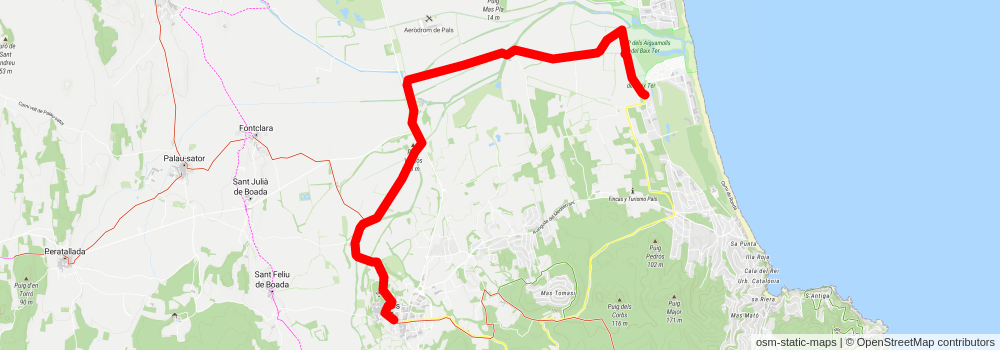 Pals Trail PR C 108 stage 2 Map