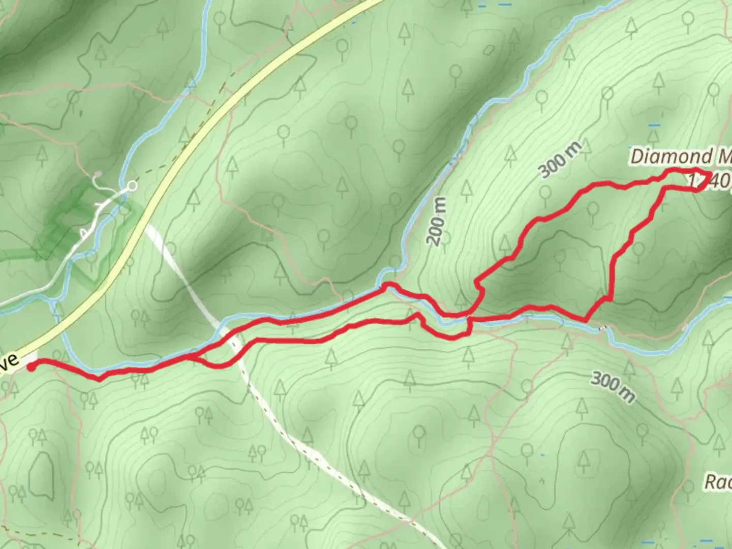 An image depicting the trail Diamond and Halfway Mountain, Stony Brook via Pine Meadow Trail and its surrounding area.