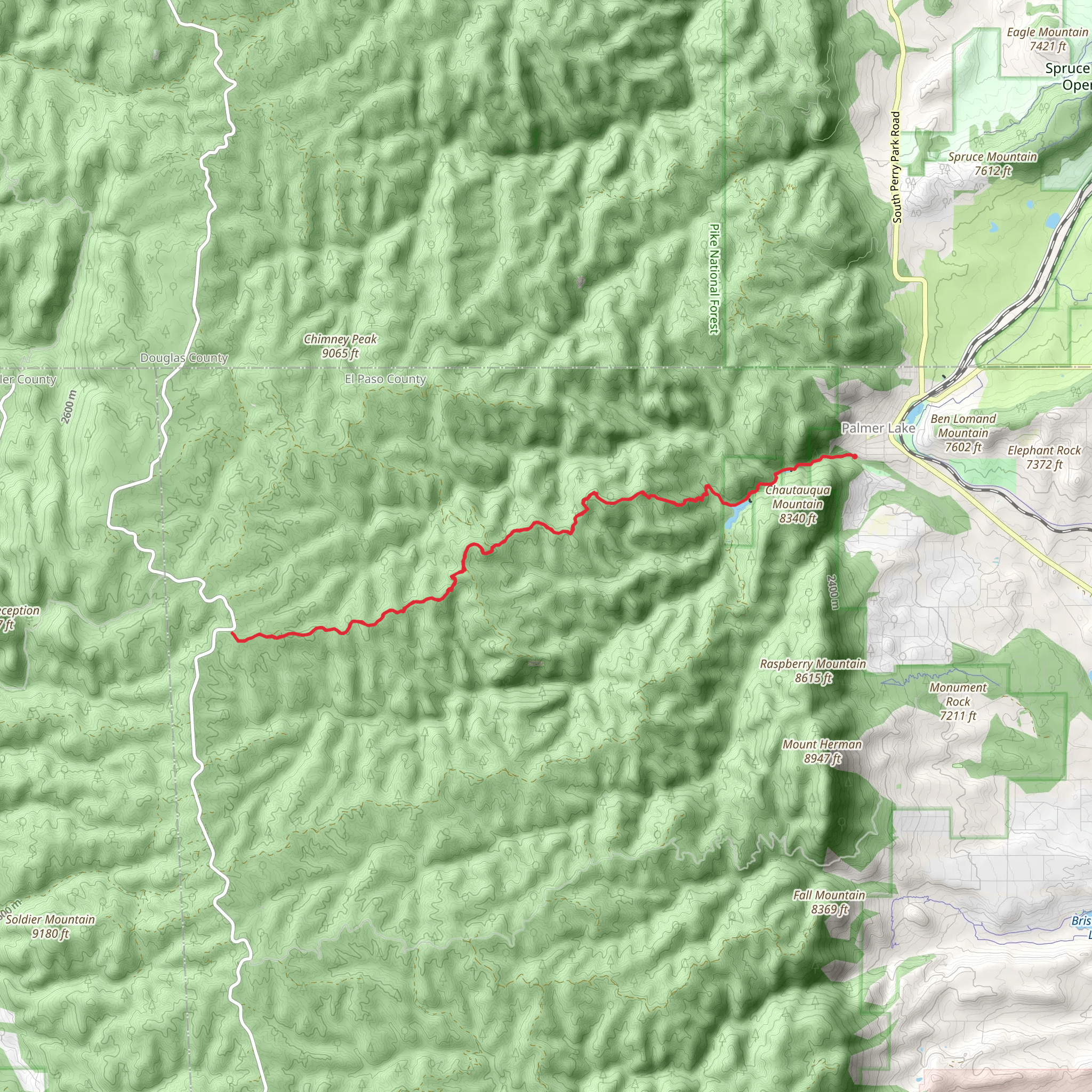 La Deux Réservoirs and Winding Stairs Trail mobile static map