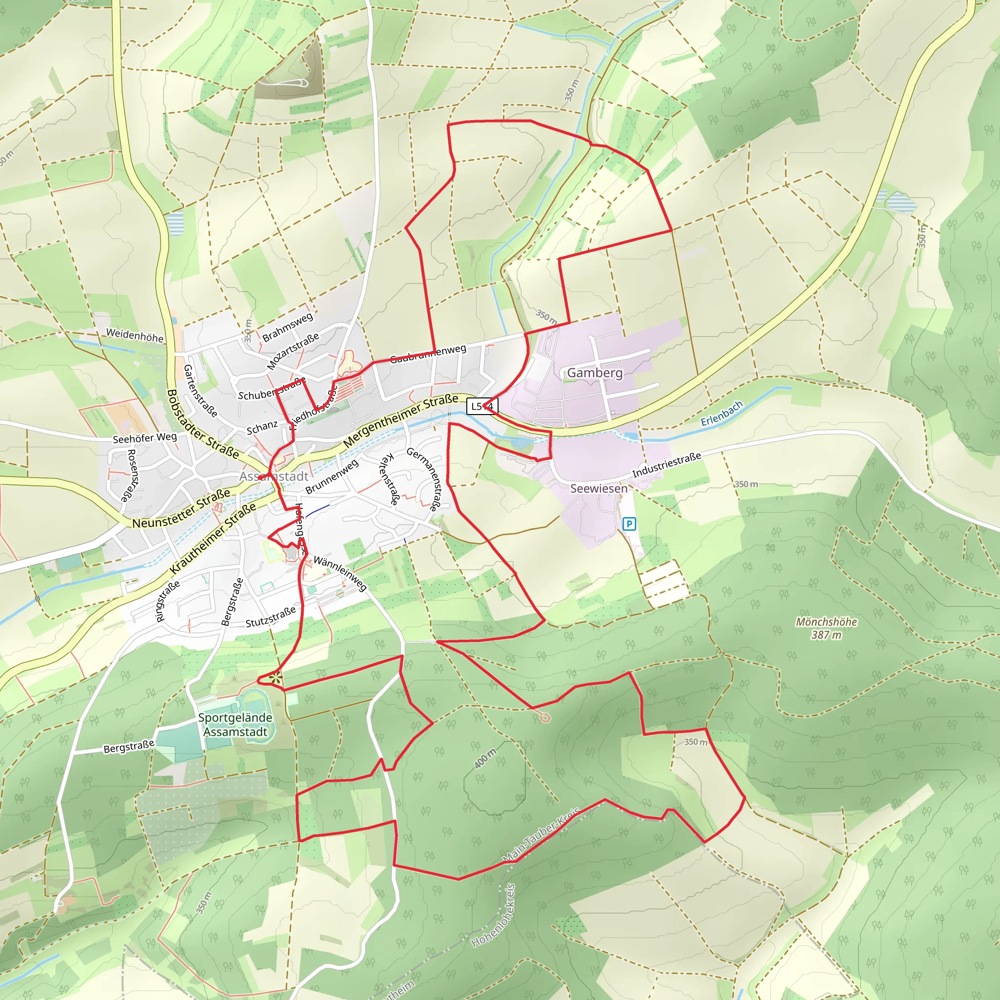 Assamstadt Loop mobile static map