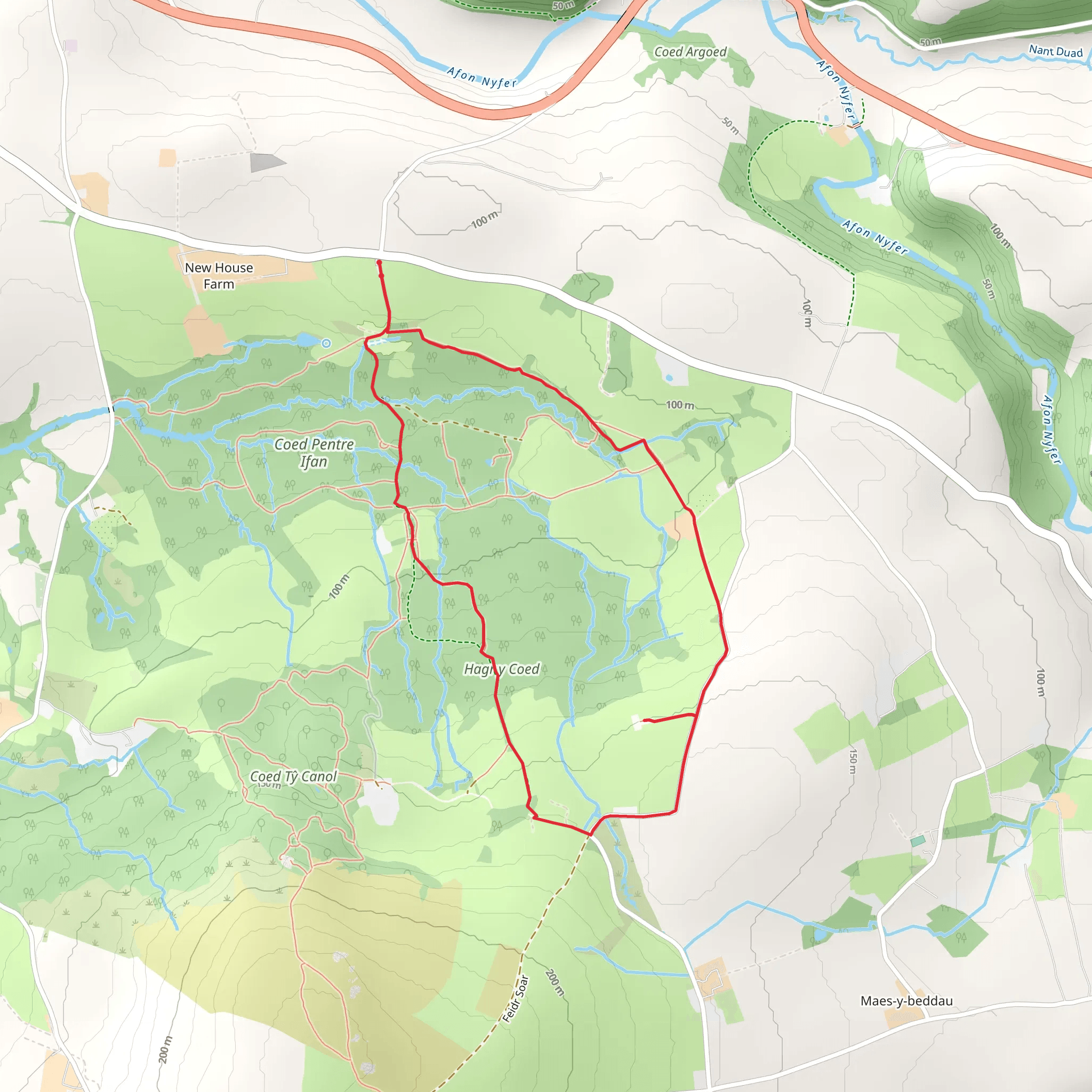 Pentre Ifan Loop mobile static map