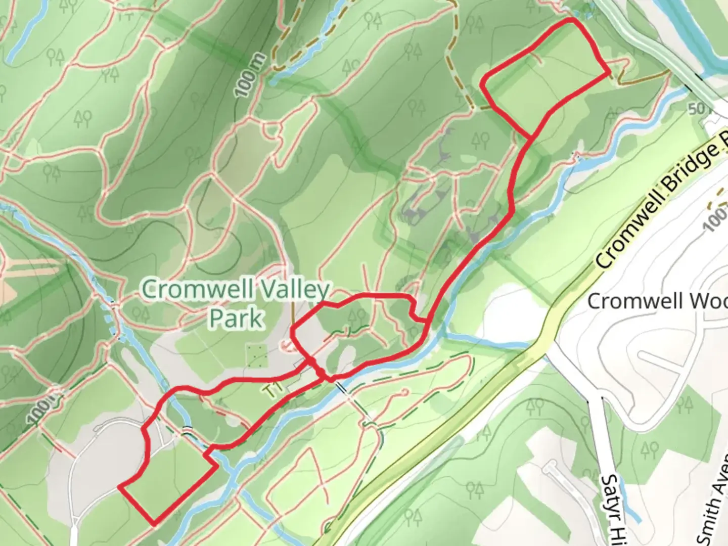 An image depicting the trail Sherwood Farm and Lime Kiln Loop Trail and its surrounding area.