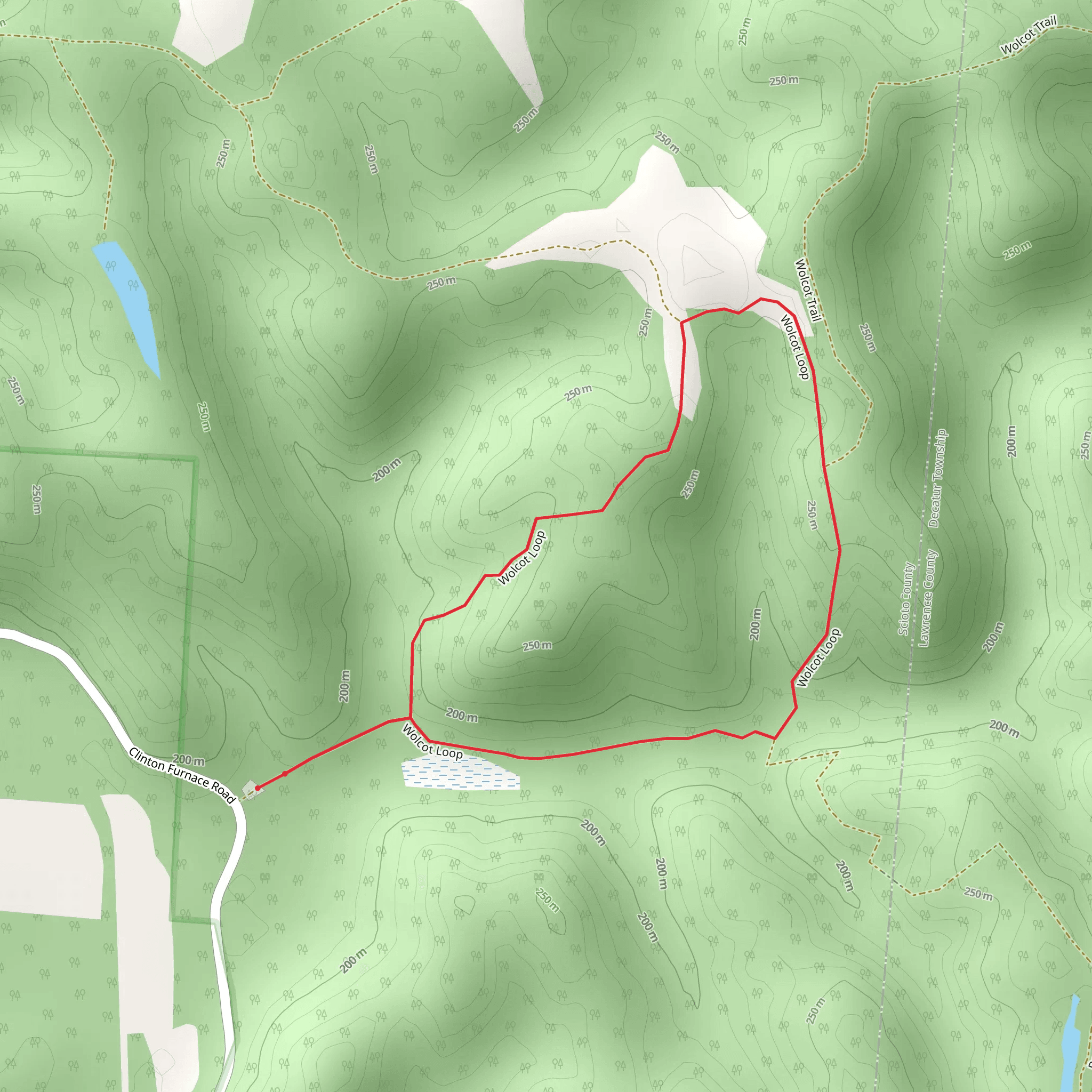Wolcott Loop Trail mobile static map
