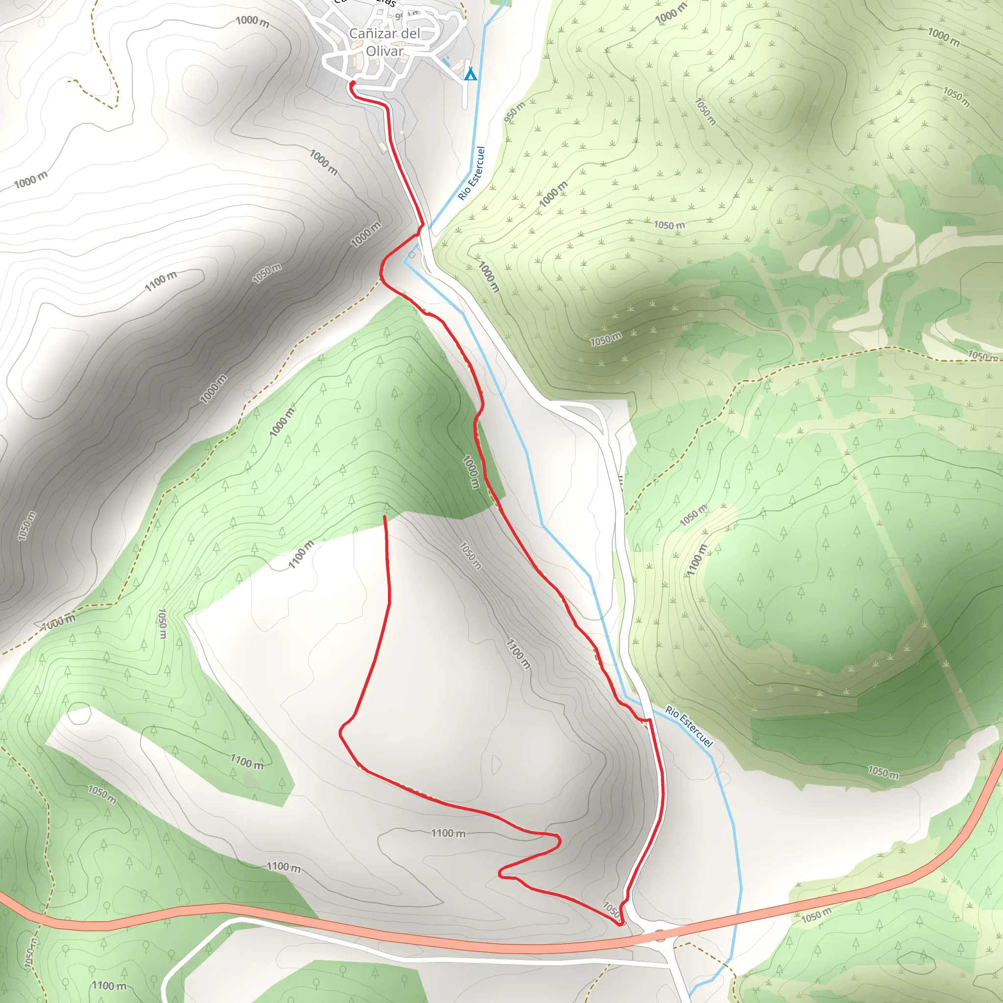 Cañizar del Olivar - Muela Quemada Viewpoint PR TE 112 mobile static map