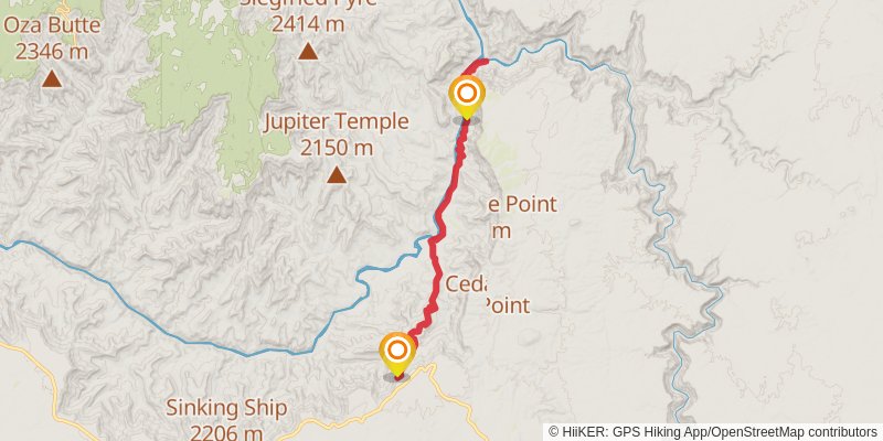 Beamer Trail via Tanner Trail stage 4 Map