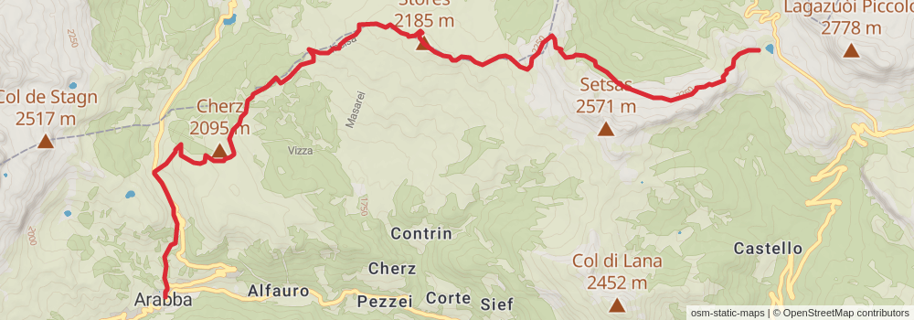 Sentiero Italia - Alps Section stage 38 Map