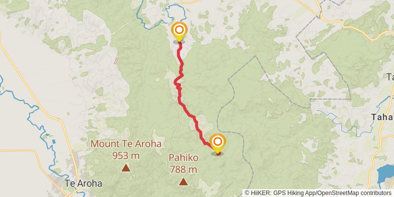 Waitawheta Tramway stage 1 Map