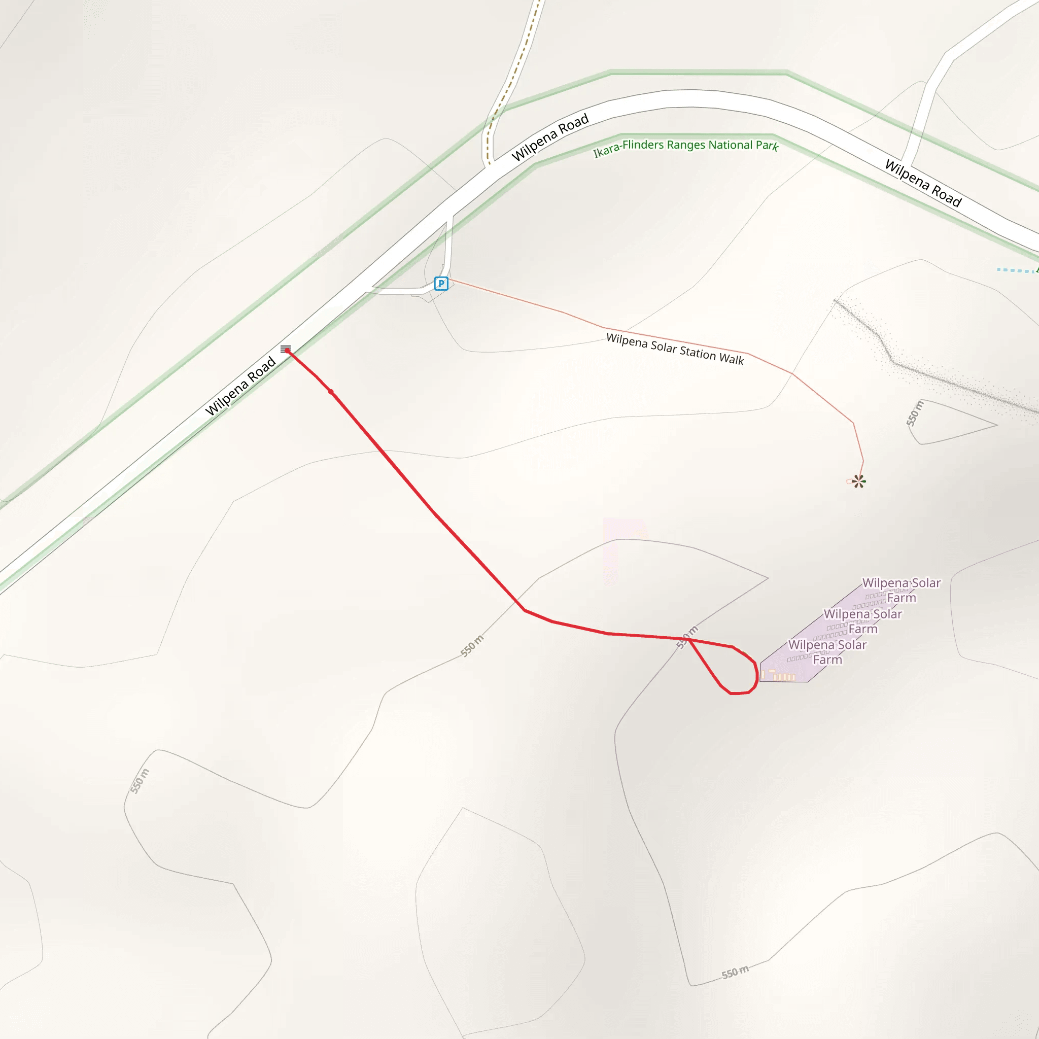 Wilpena Solar Power Station Walk mobile static map