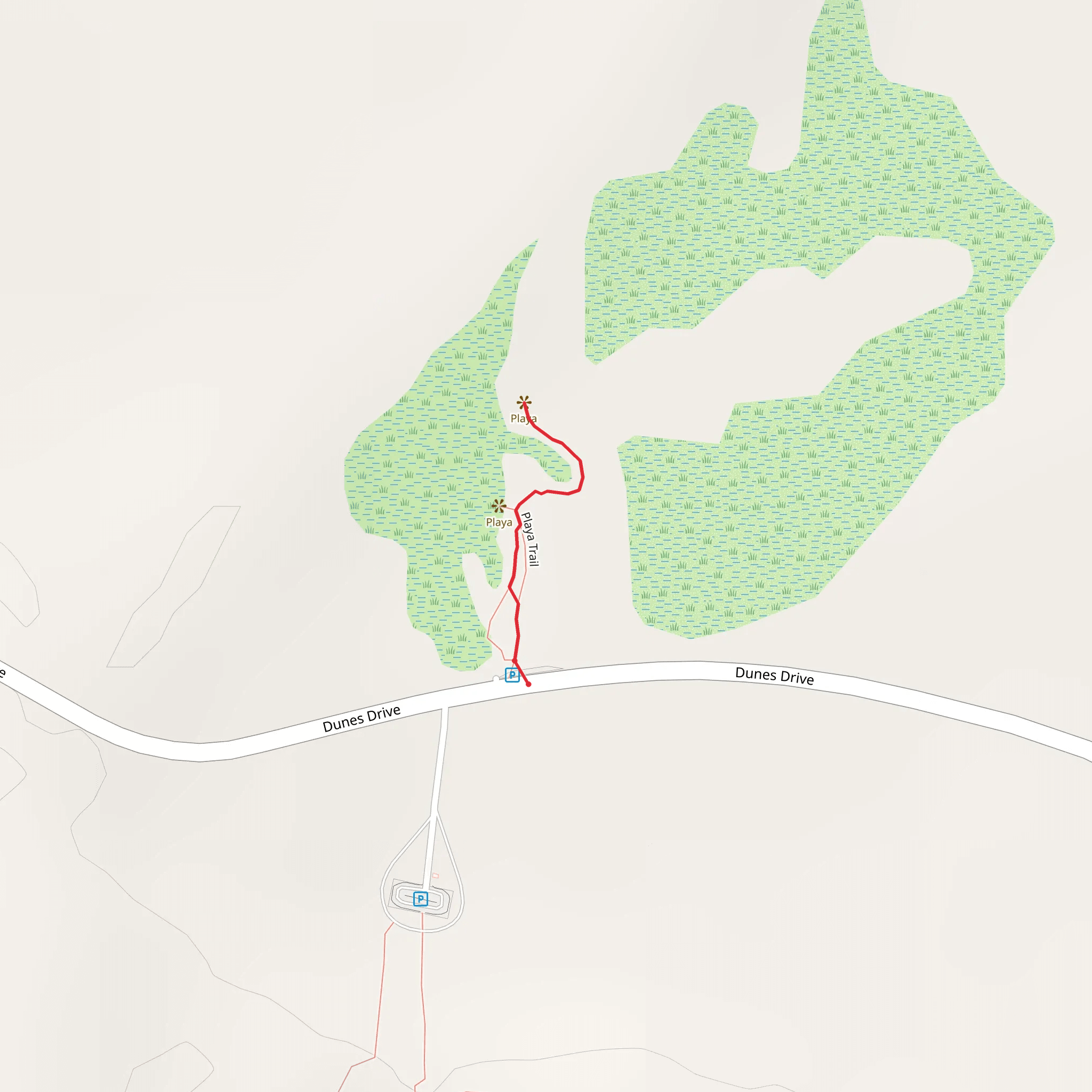 Playa Trail mobile static map