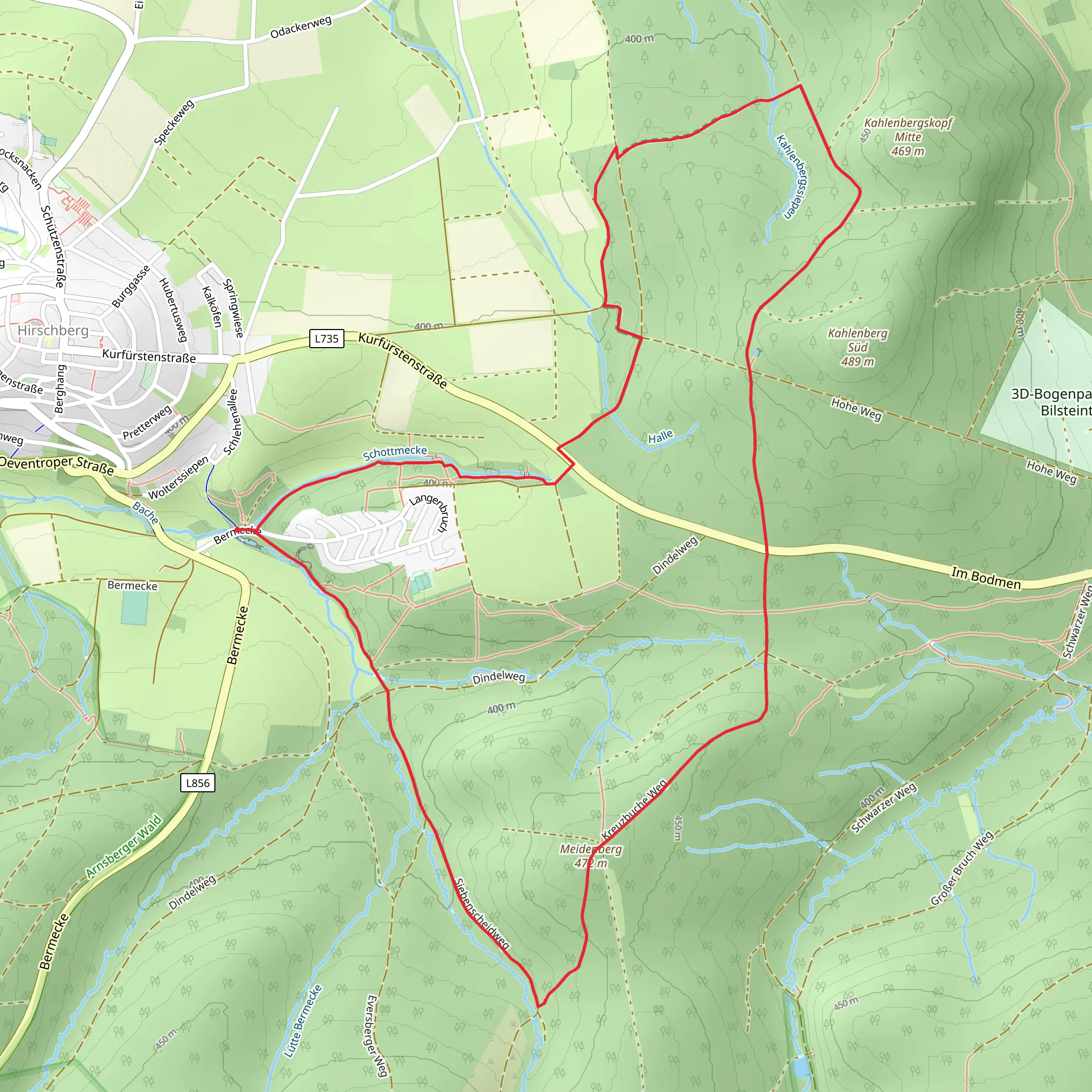Hirschberg A3 and A10 mobile static map