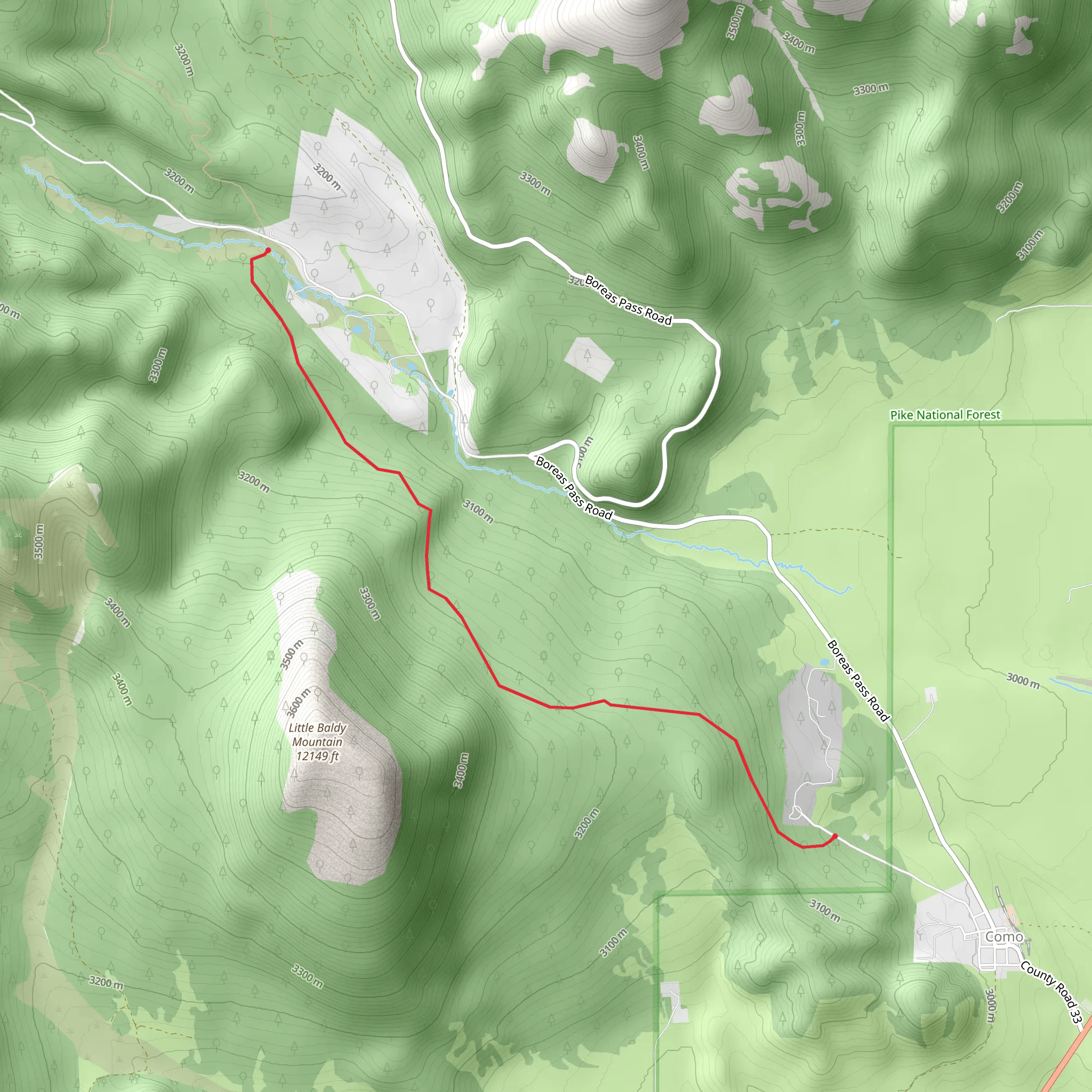 Gold Dust Trail - Short mobile static map