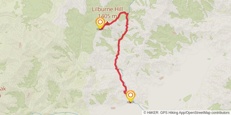 Tarn Hut Track stage 1 Map
