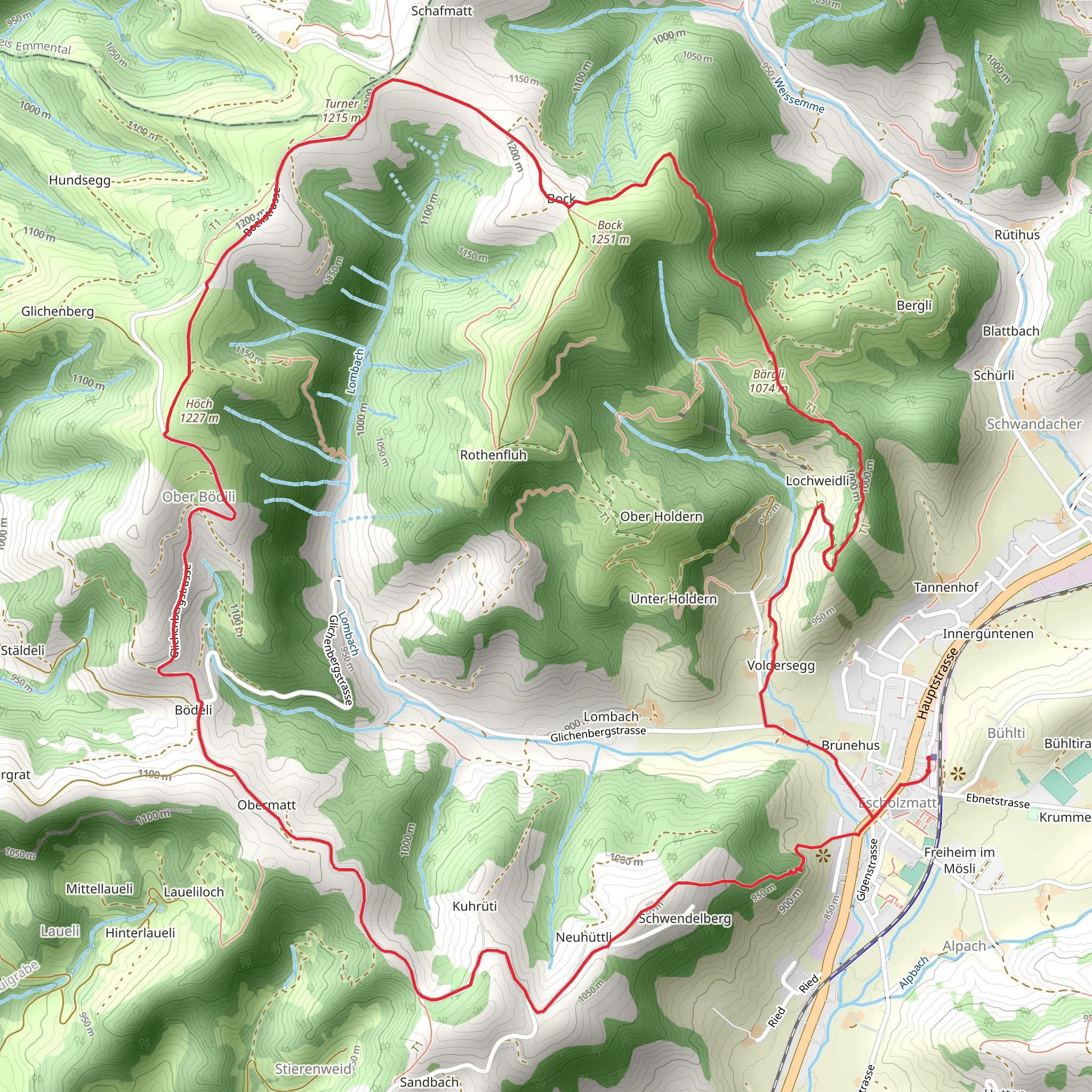 Rundweg Escholzmatt – Turner mobile static map