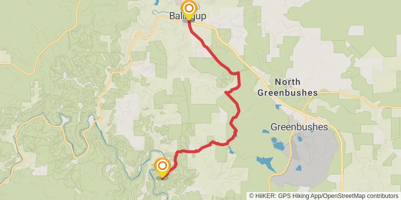 Bibbulmun Track stage 22 Map