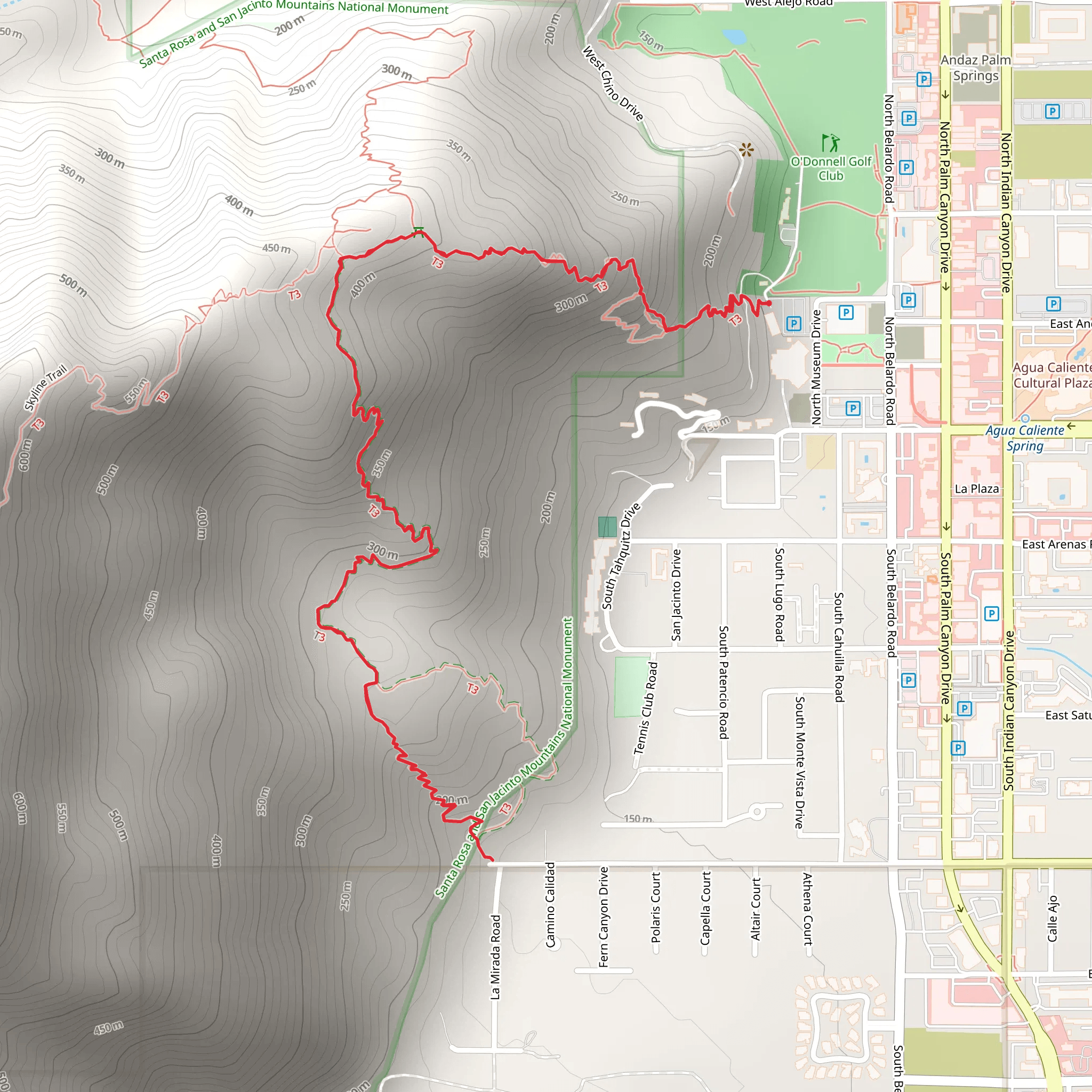 Skyline and North Lykken Trail mobile static map