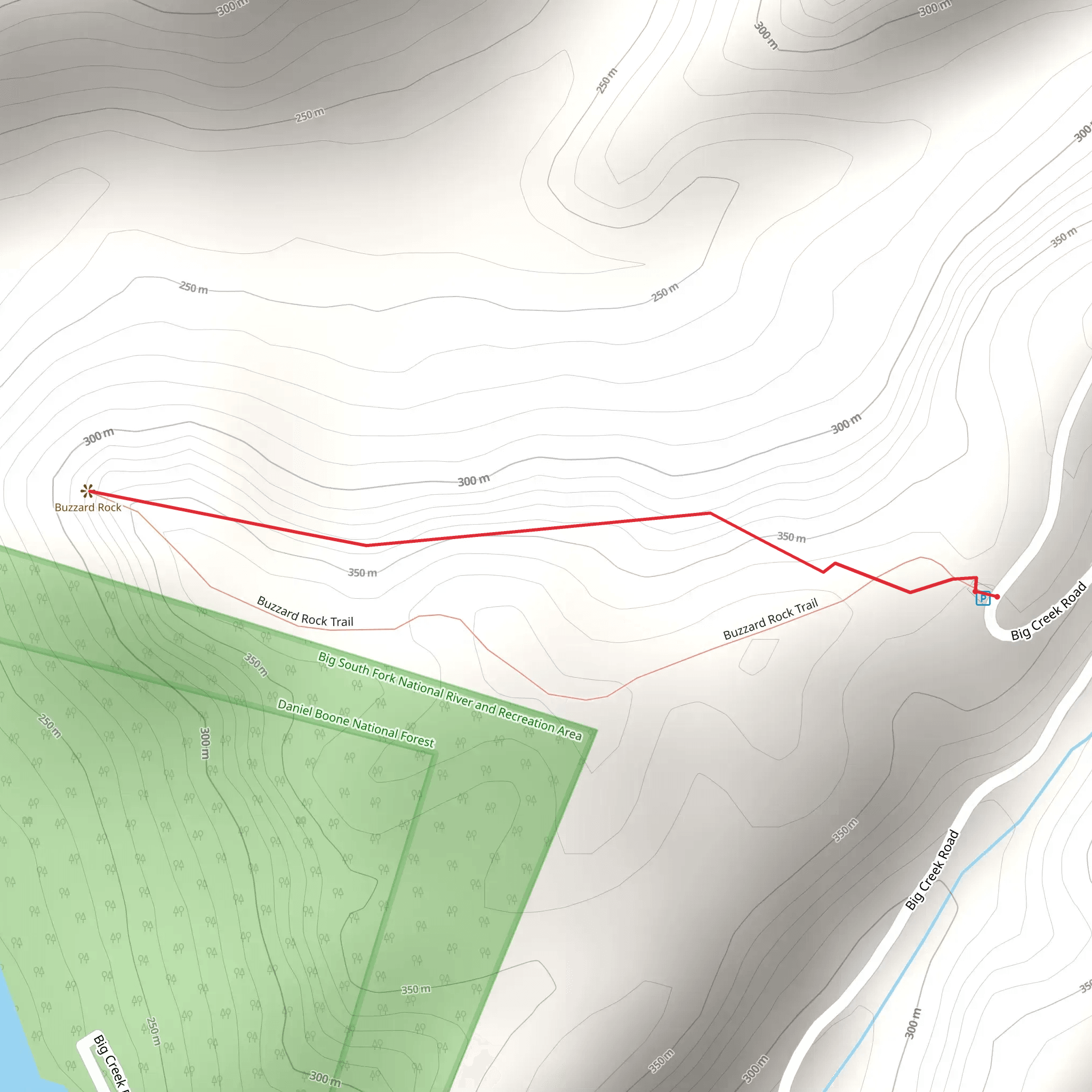 Buzzard Rock mobile static map