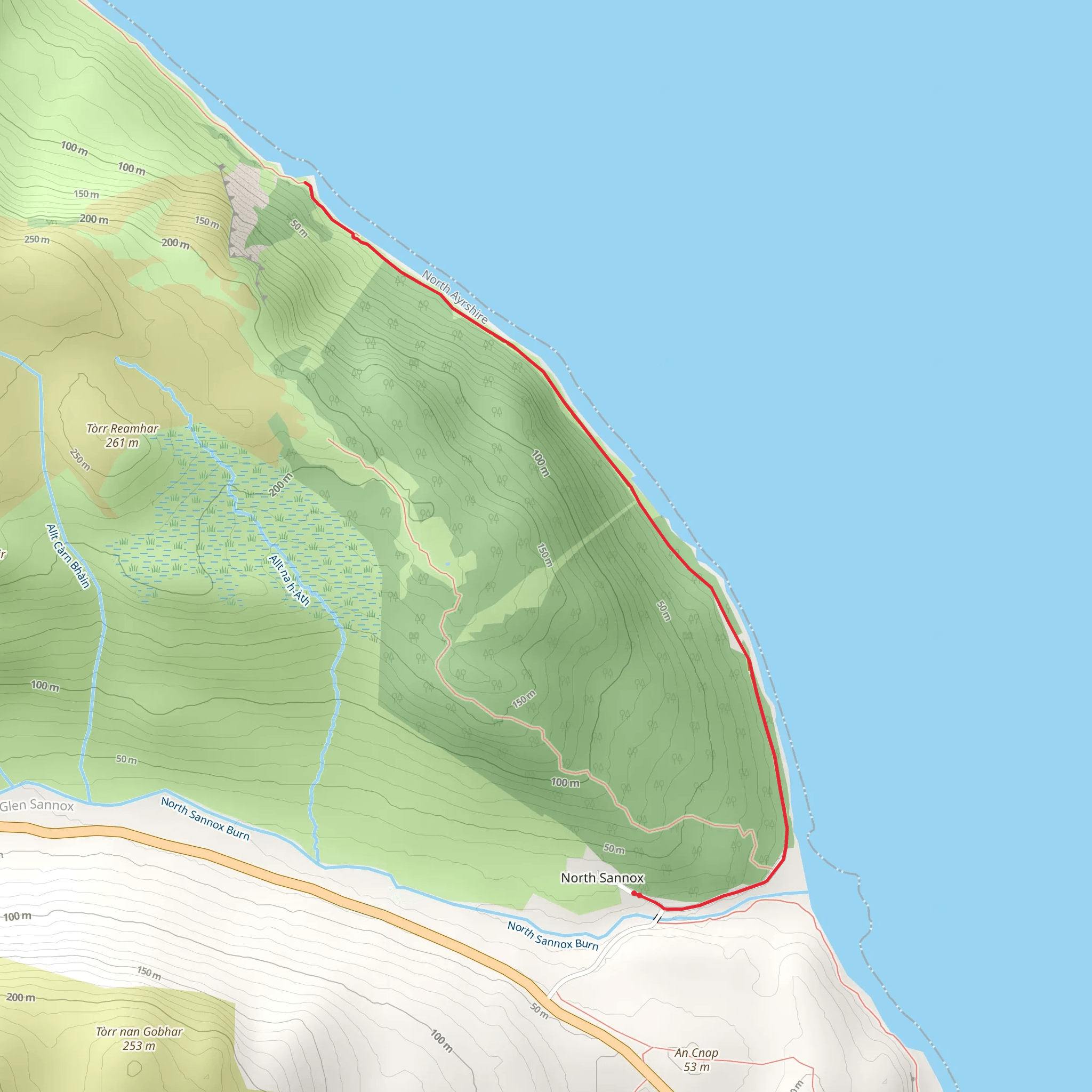 Fallen Rocks Coastal Trail mobile static map