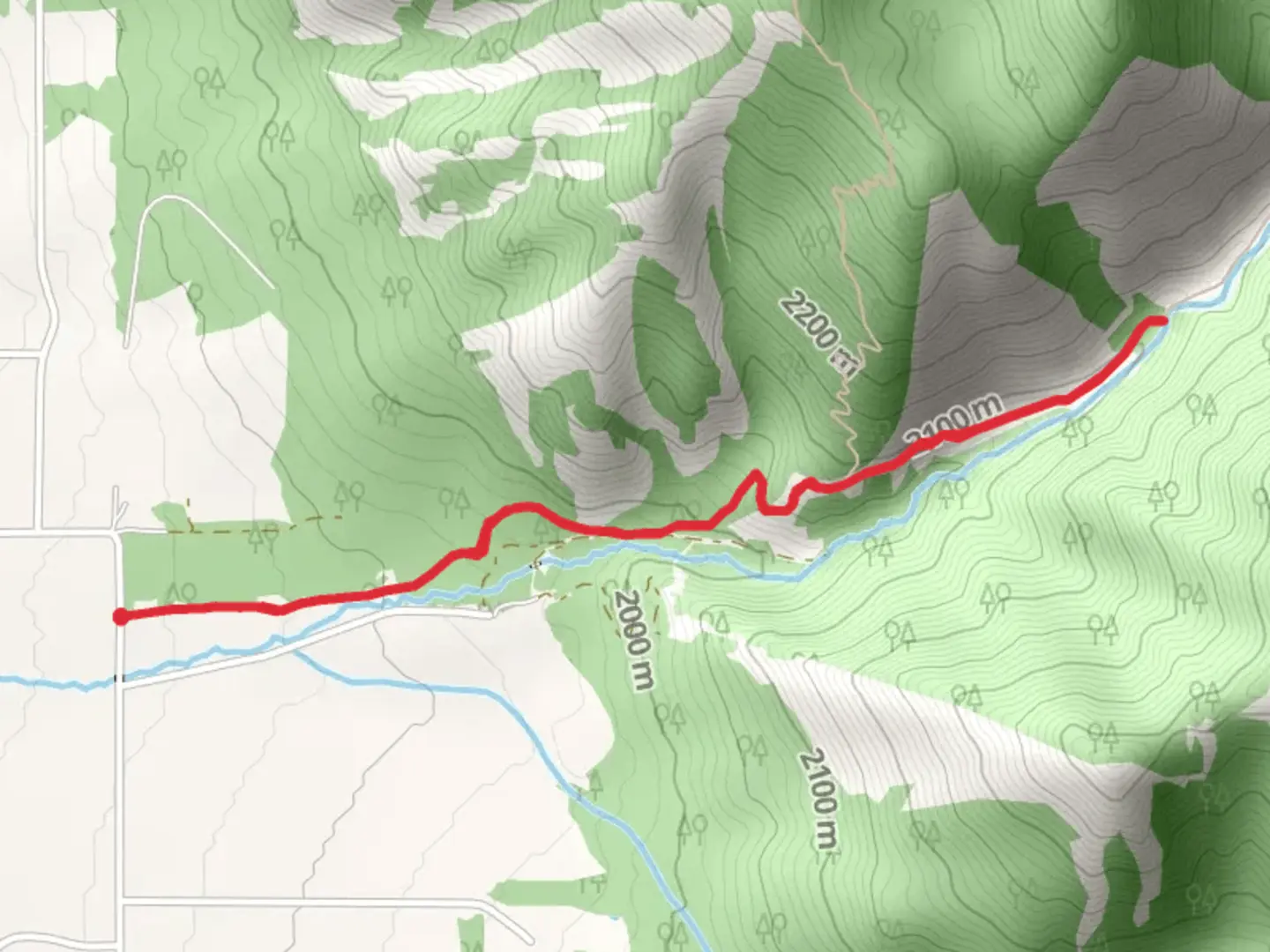 An image depicting the trail Lost Creek Trail and its surrounding area.
