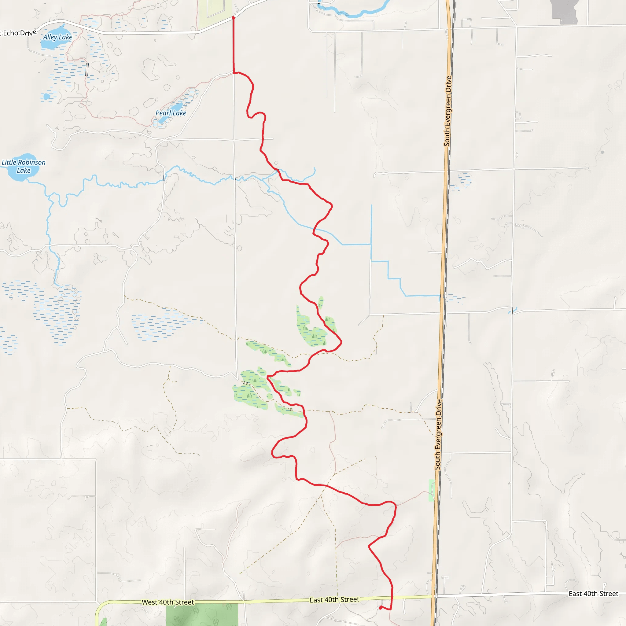 NCT from East 40th Street to East Drive mobile static map