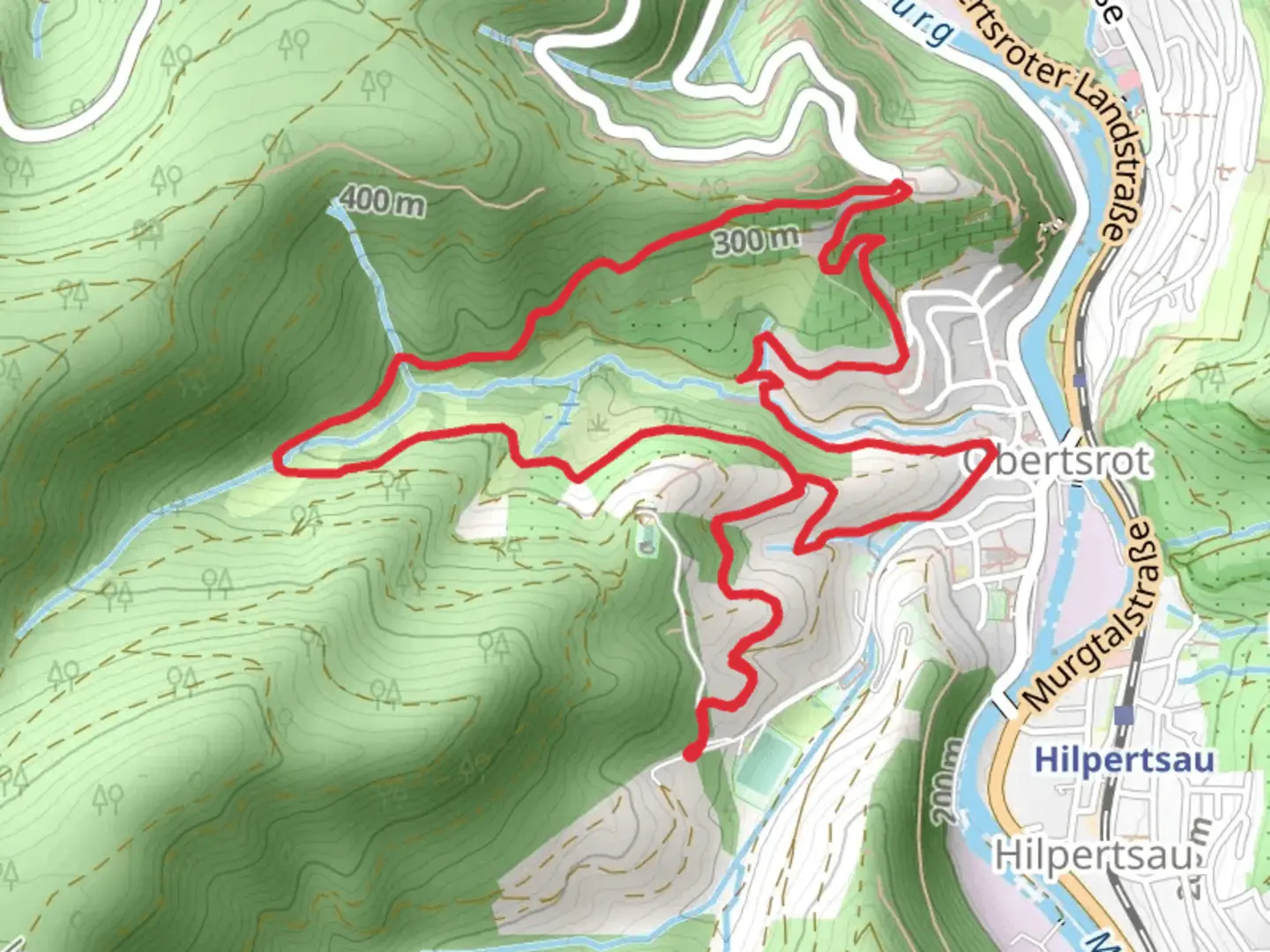An image depicting the trail Schloss Eberstein Loop via Antoniuskapelle Rebberg and its surrounding area.