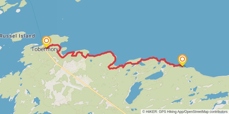The Bruce Trail stage 47 Map