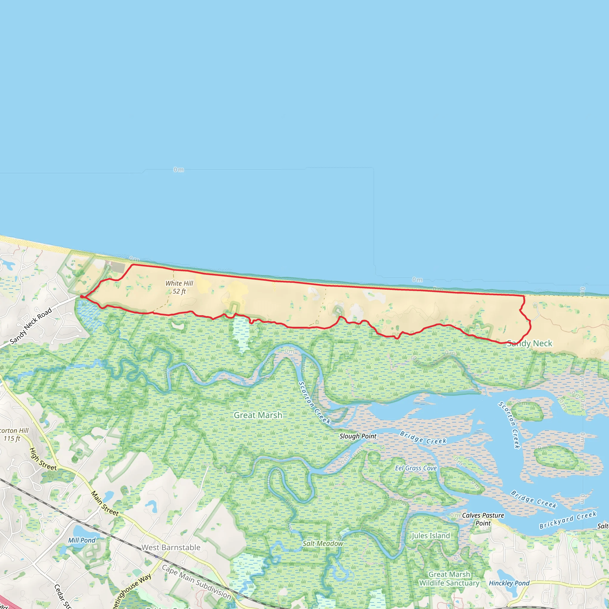 Sandy Neck Dunes Loop Trail mobile static map