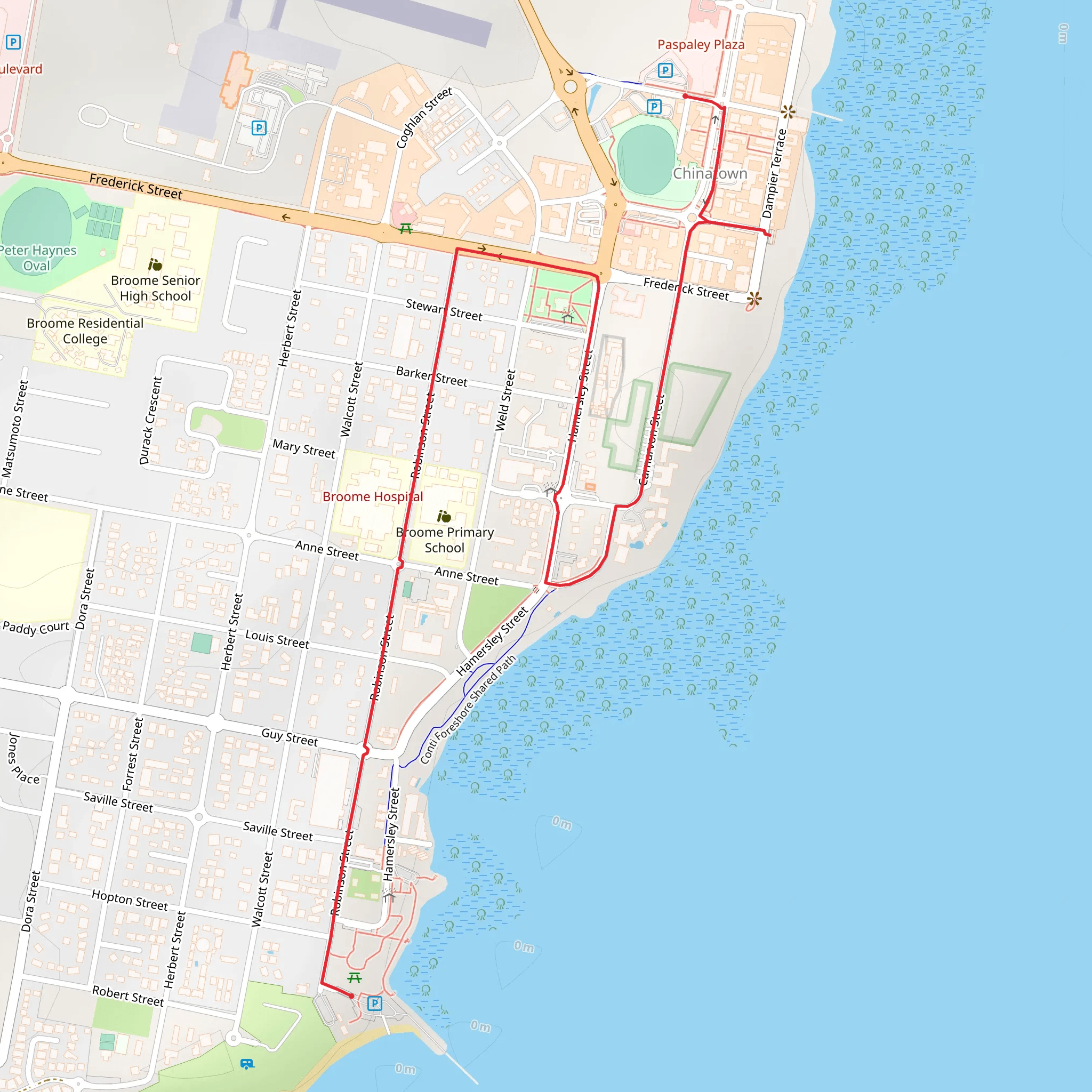 Broome Food and Heritage Trail mobile static map