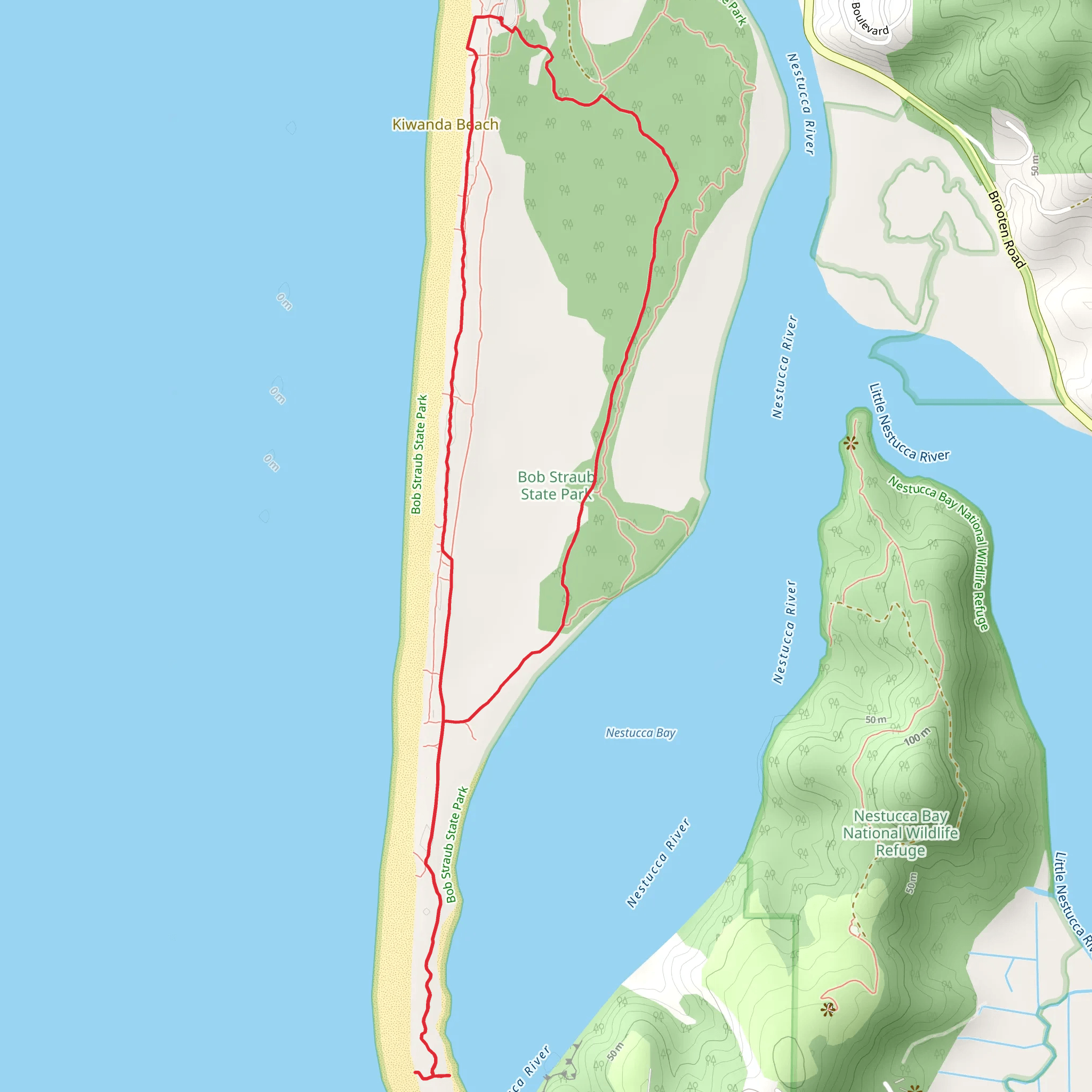 Bob Straub State Park Loop mobile static map