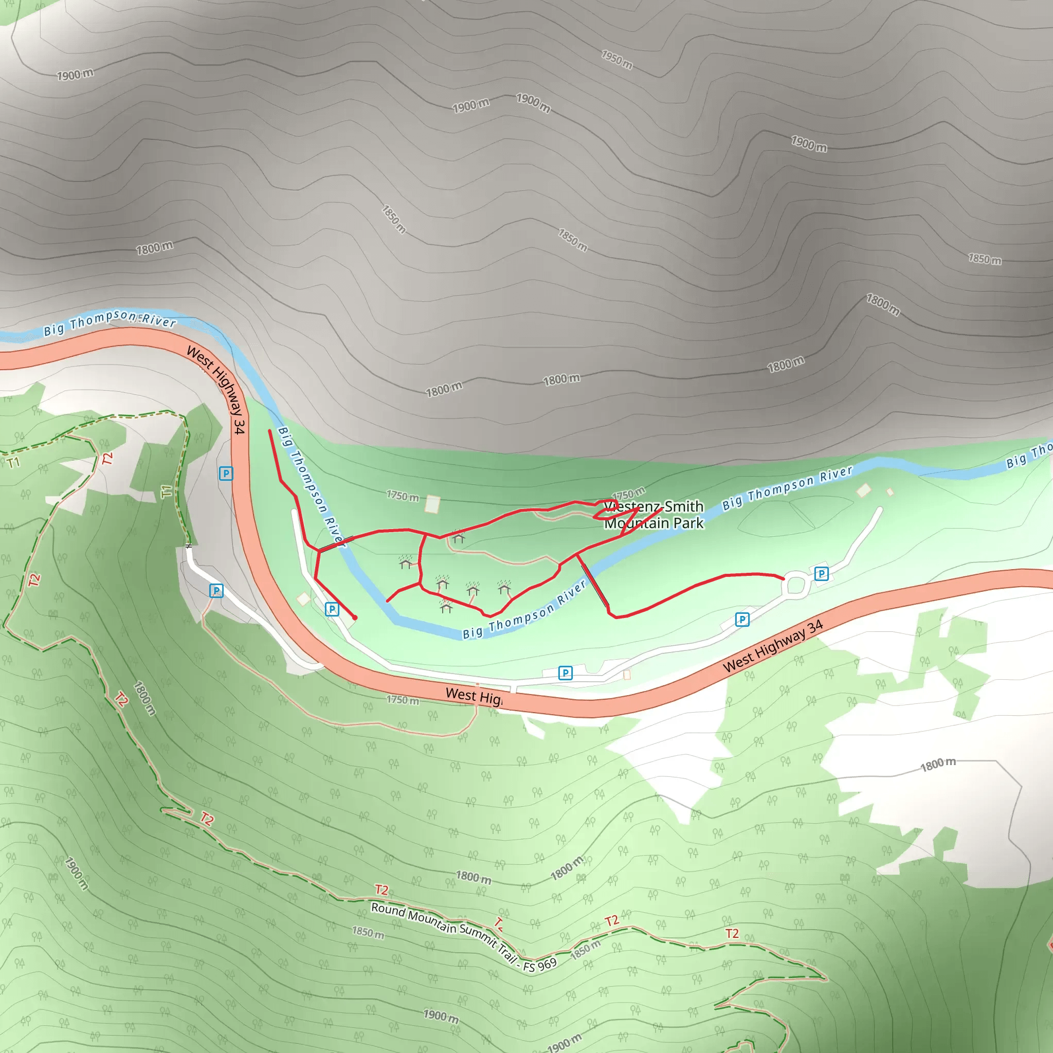Viestenz-Smith Mountain Park Loop mobile static map